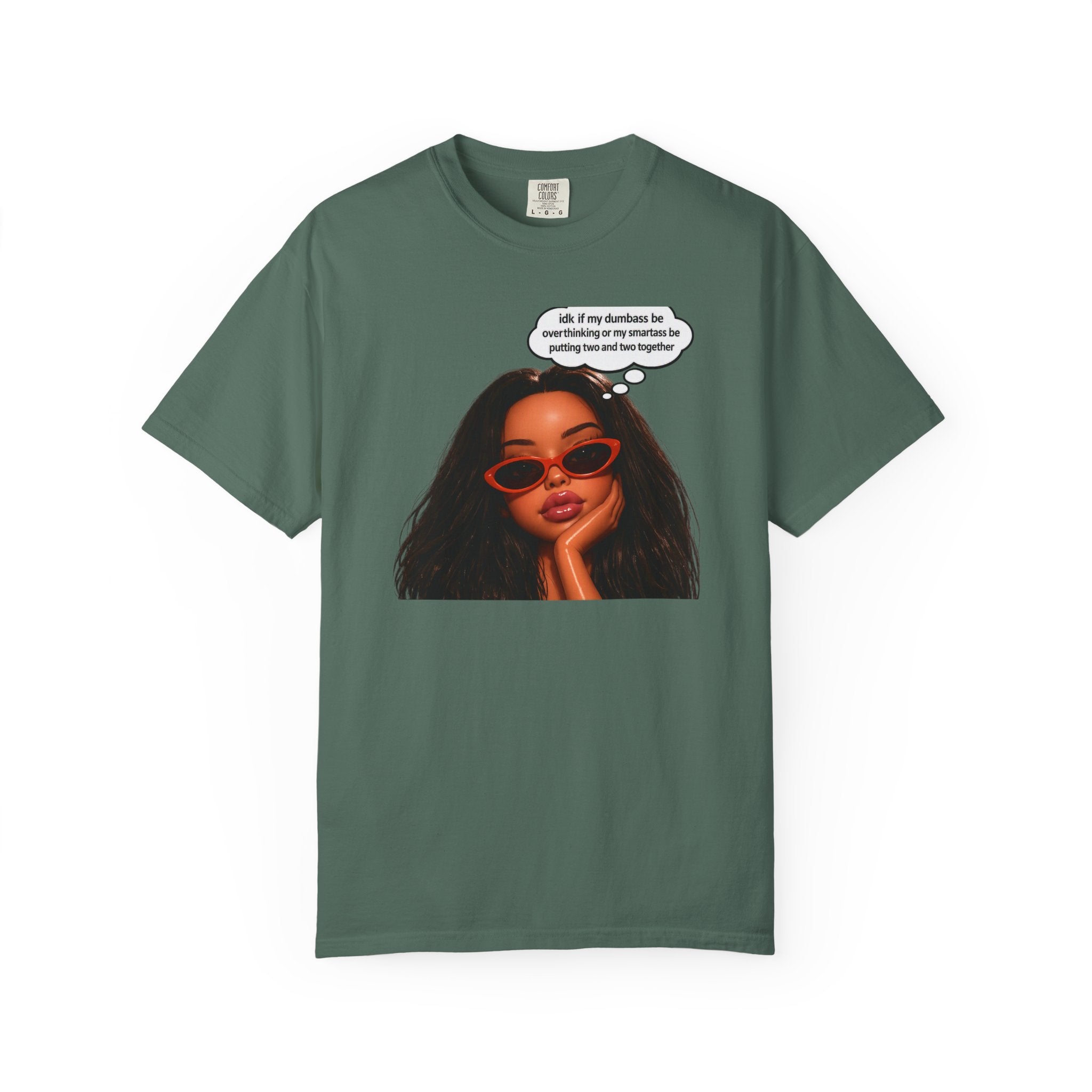 Relaxed Vibes T-Shirt — "If my darkness be something to my creator" Illustrated Woman Graphic Tee