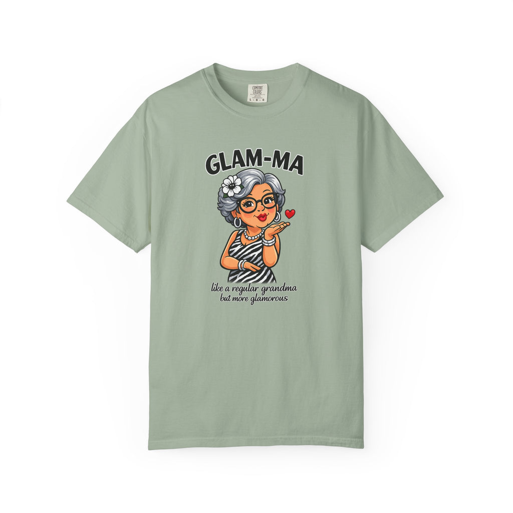 Glam-Ma T-Shirt — Cute Grandma Graphic Tee (“Glam-Ma: like a regular grandma but more glamorous”)