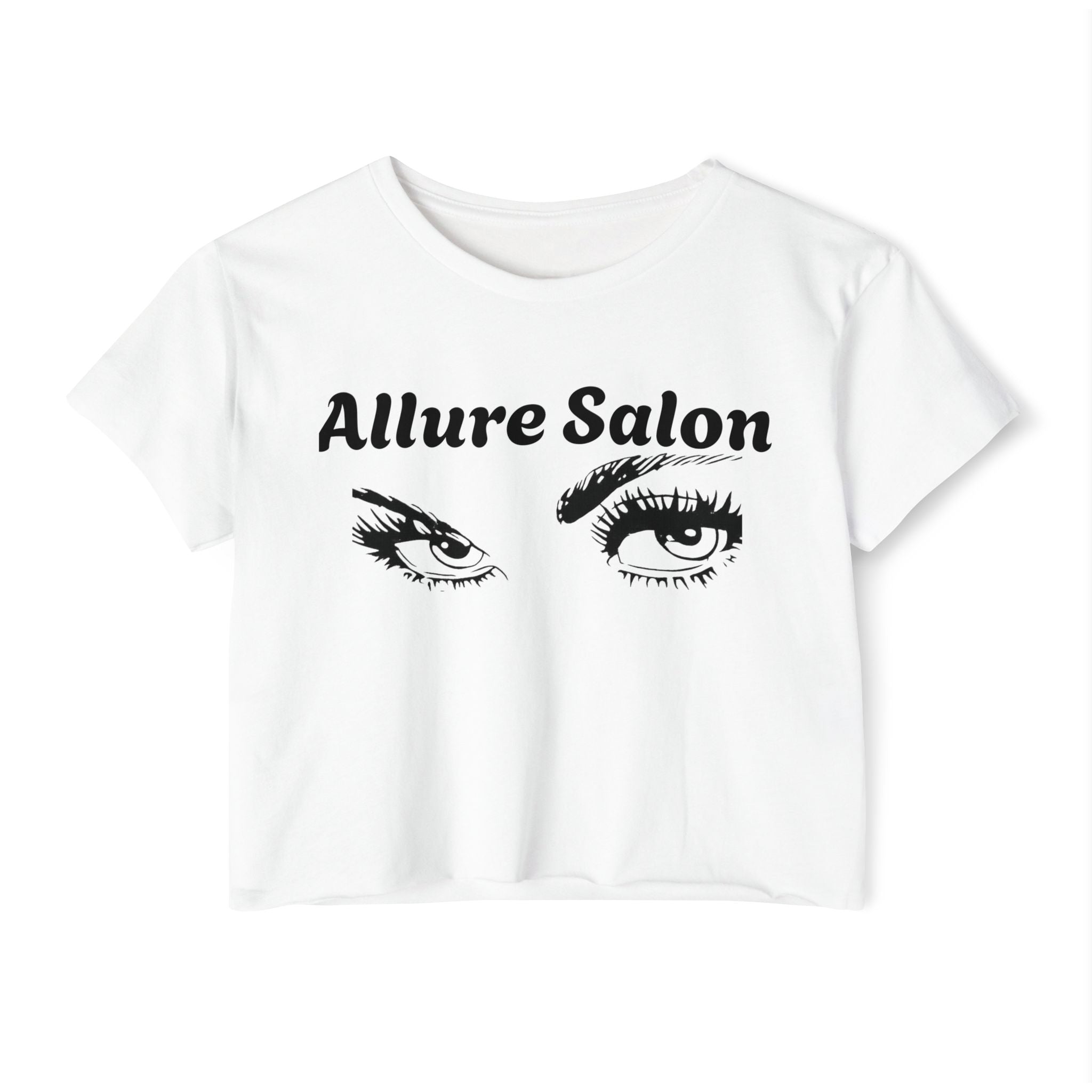Allure Salon Crop Top — Women's Eye Graphic Festival Tee