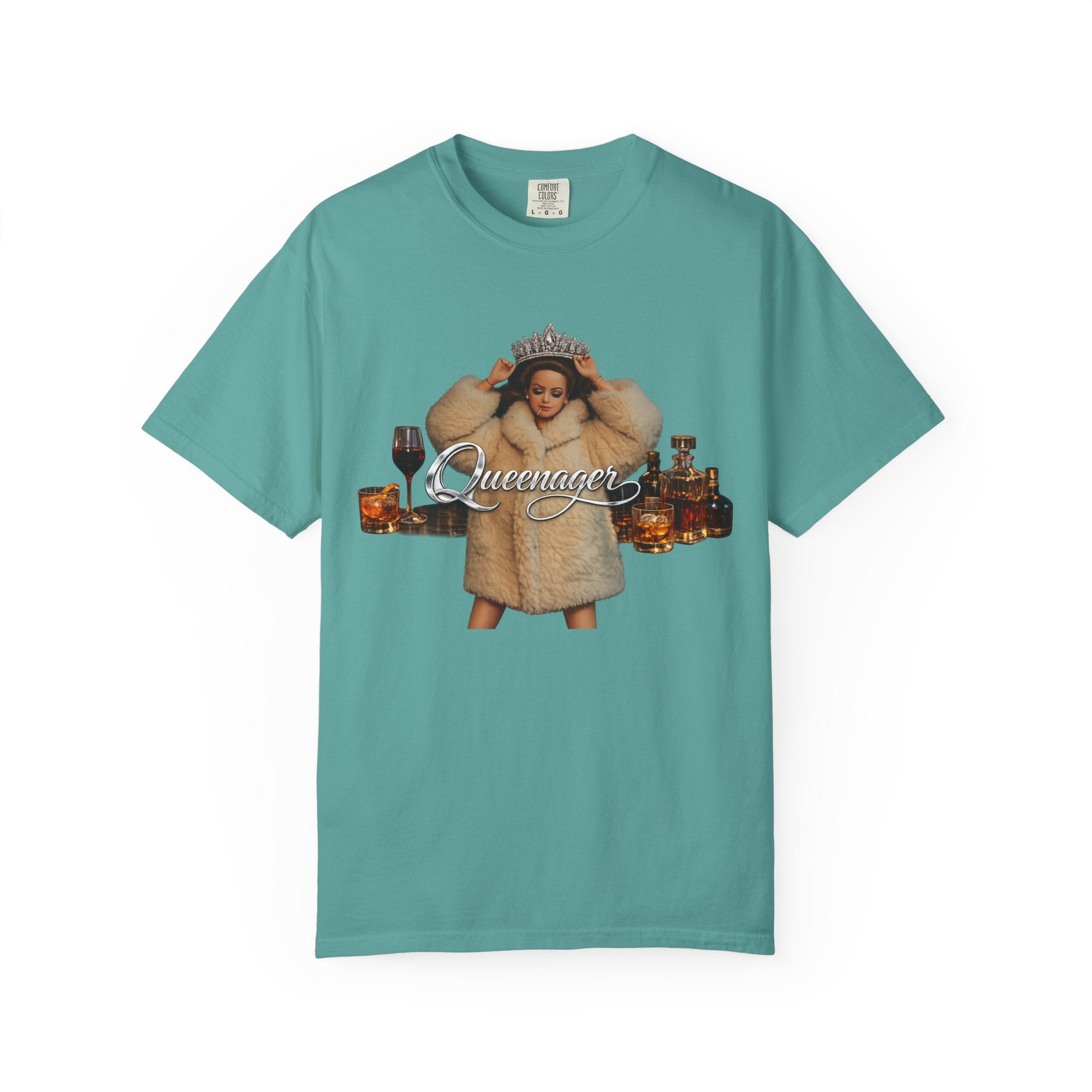 Queenmom Graphic T-Shirt — "Queenie" Crowned Fur Design
