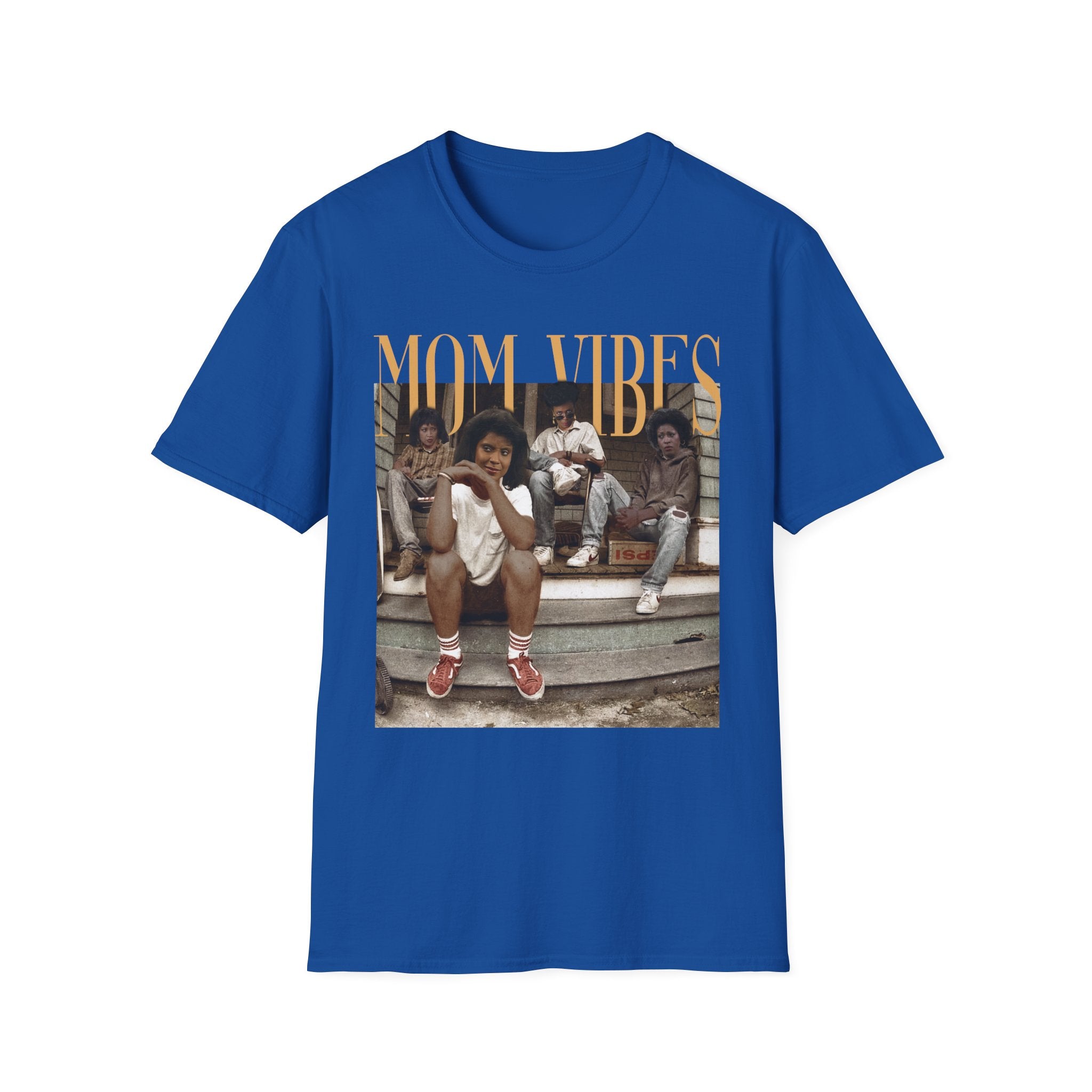 T-Shirt — "Mom Vibes" Retro Family Photo Graphic Tee