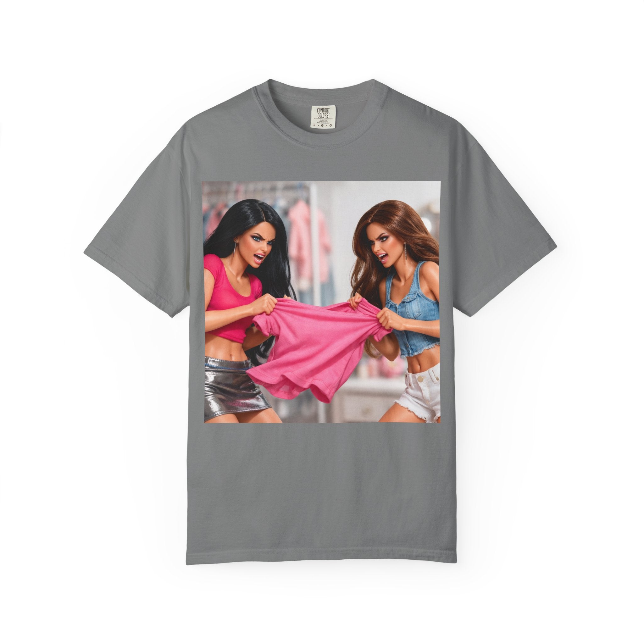 Doll Diva Tug of War— Pink Fashion Fight Graphic T-Shirt