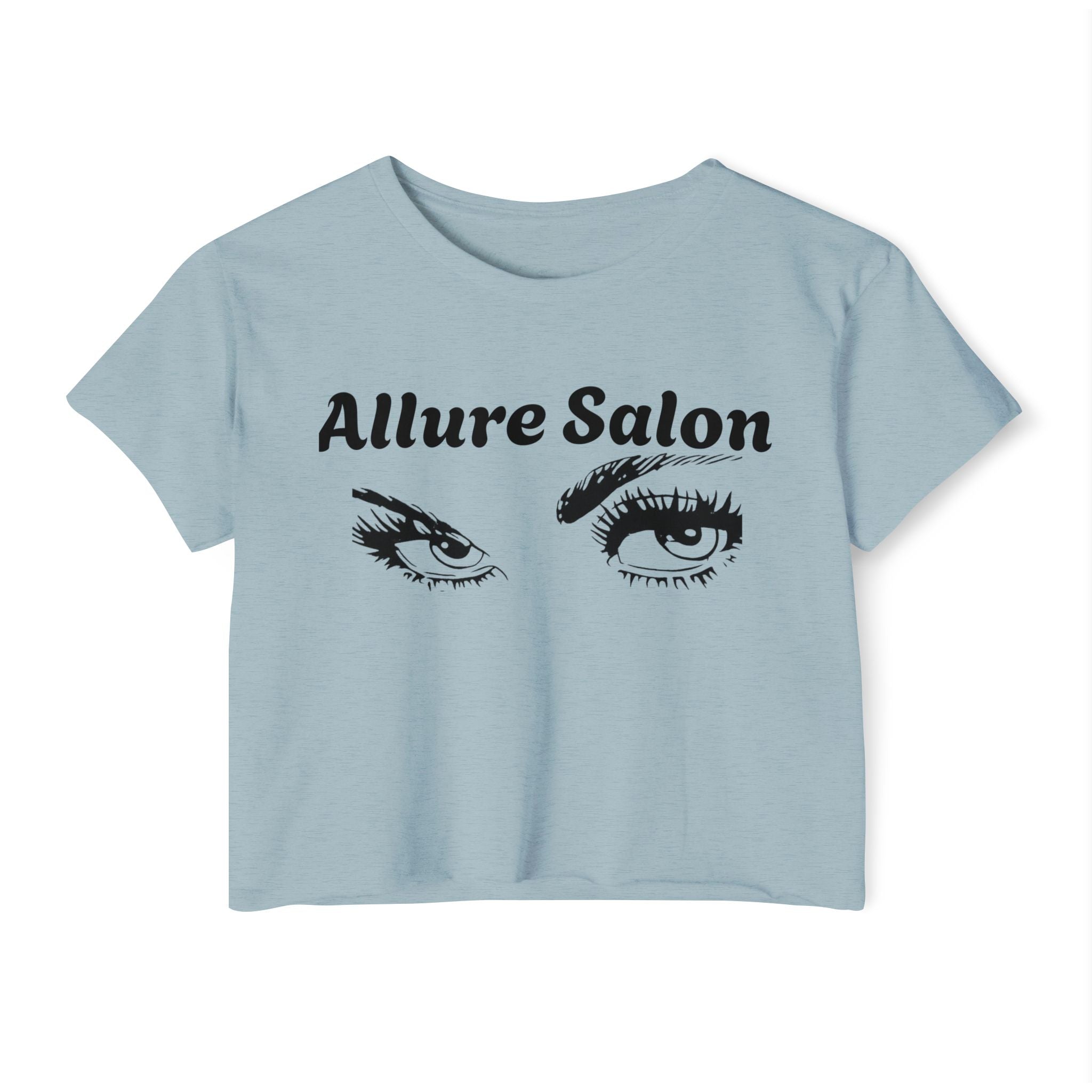 Allure Salon Crop Top — Women's Eye Graphic Festival Tee