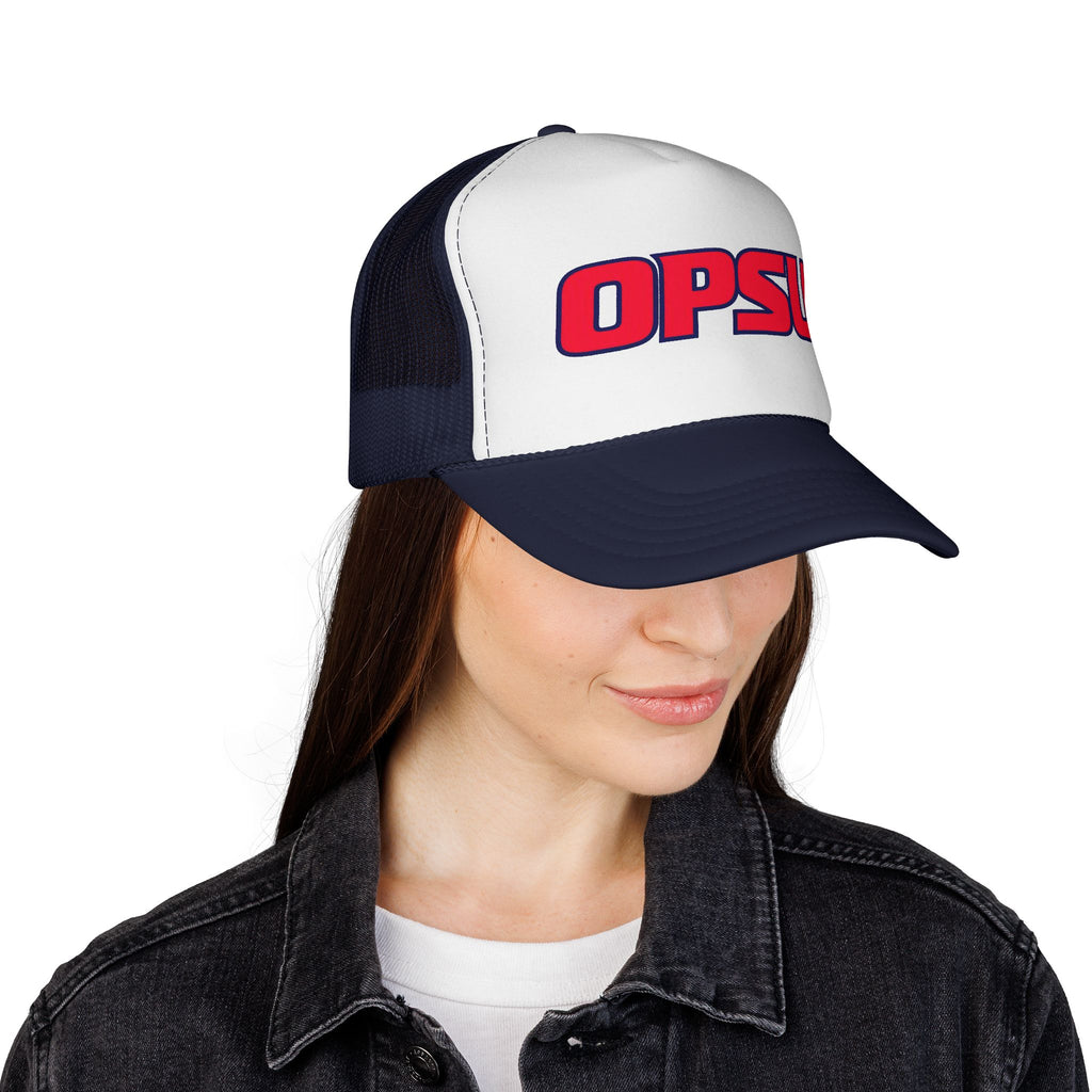 OPS U Trucker Cap — Retro Athletic Mesh Baseball Hat