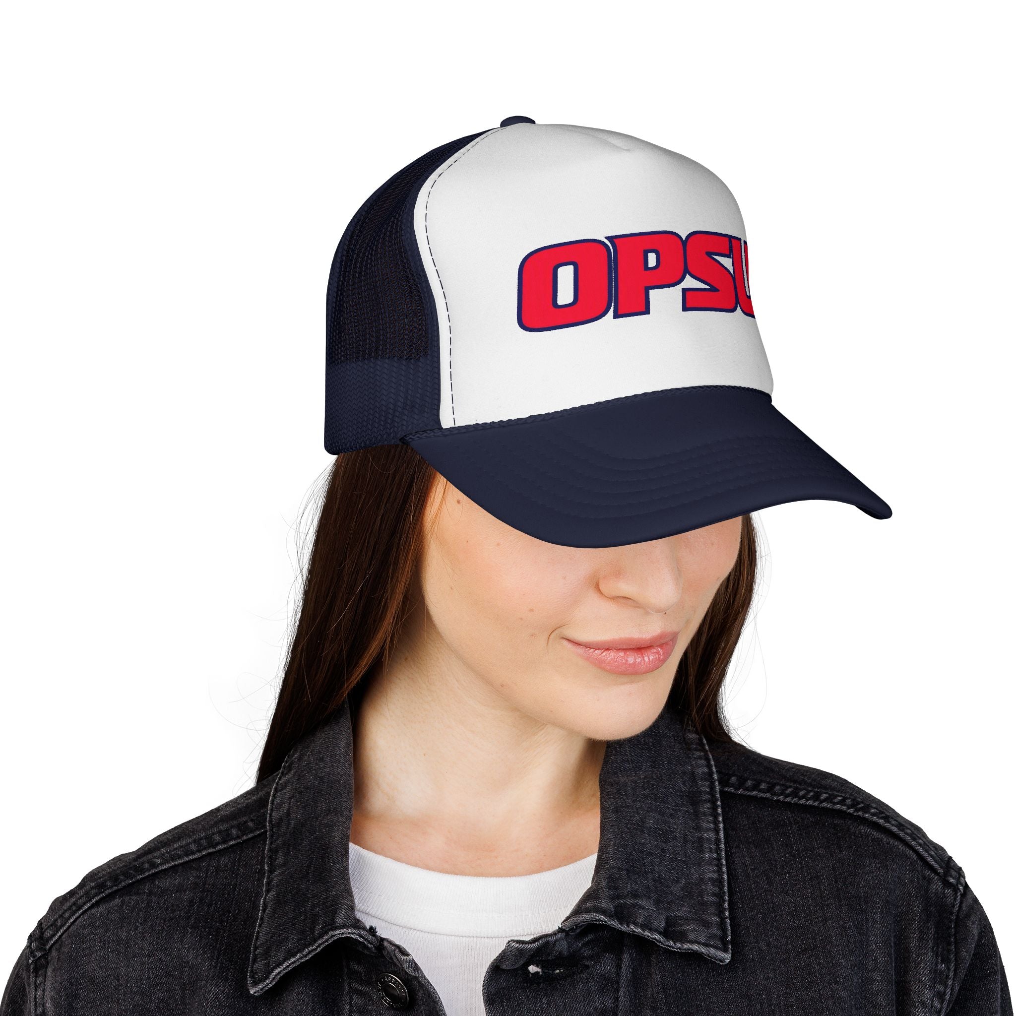 OPS U Trucker Cap — Retro Athletic Mesh Baseball Hat