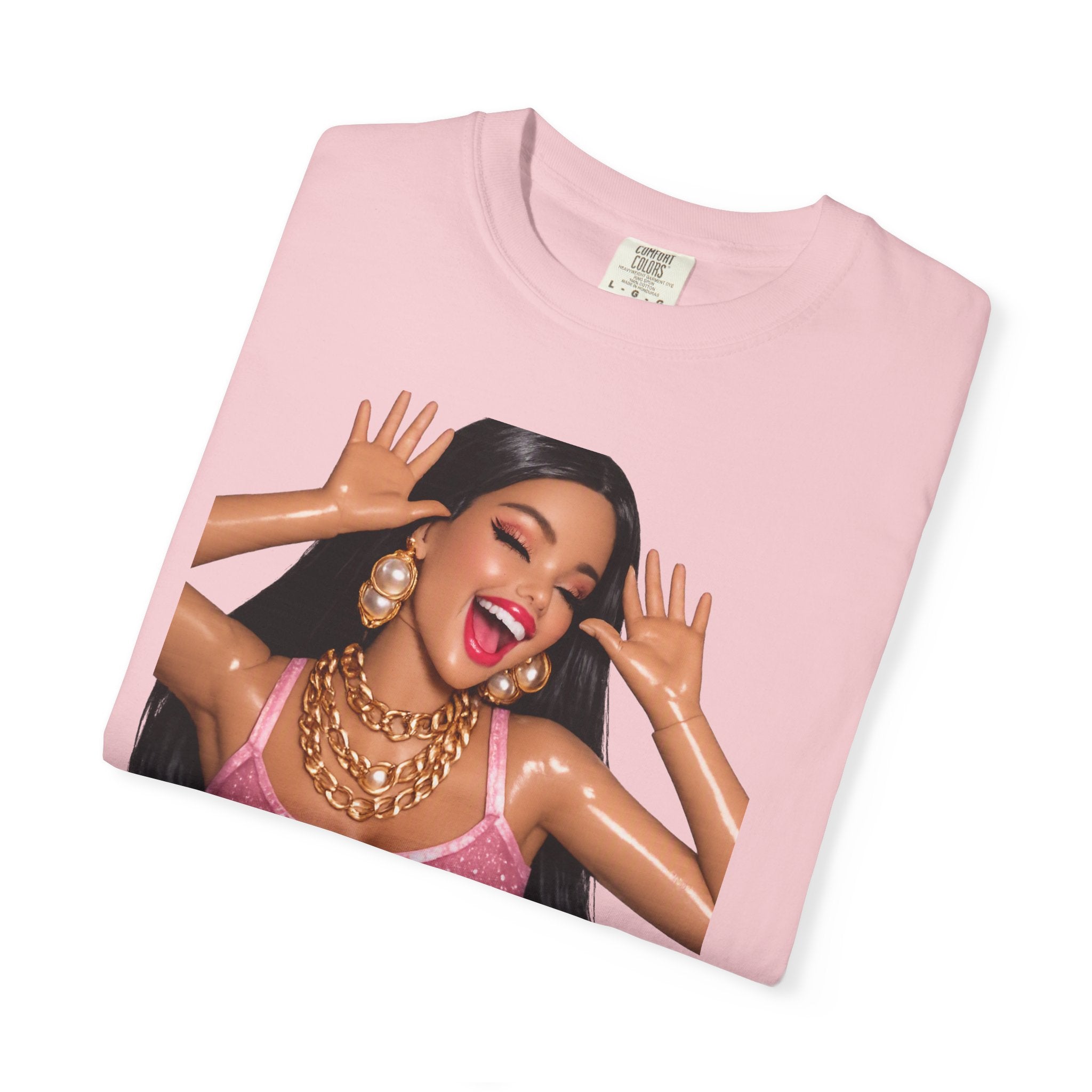 Graphic Tee — 'AH HA' Diva Illustration Crop Top Design