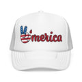 Trucker Hat — 'Merica Peace Sign Patriotic Foam Mesh Cap (4th of July)