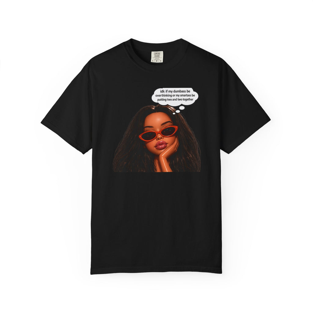 Relaxed Vibes T-Shirt — "If my darkness be something to my creator" Illustrated Woman Graphic Tee