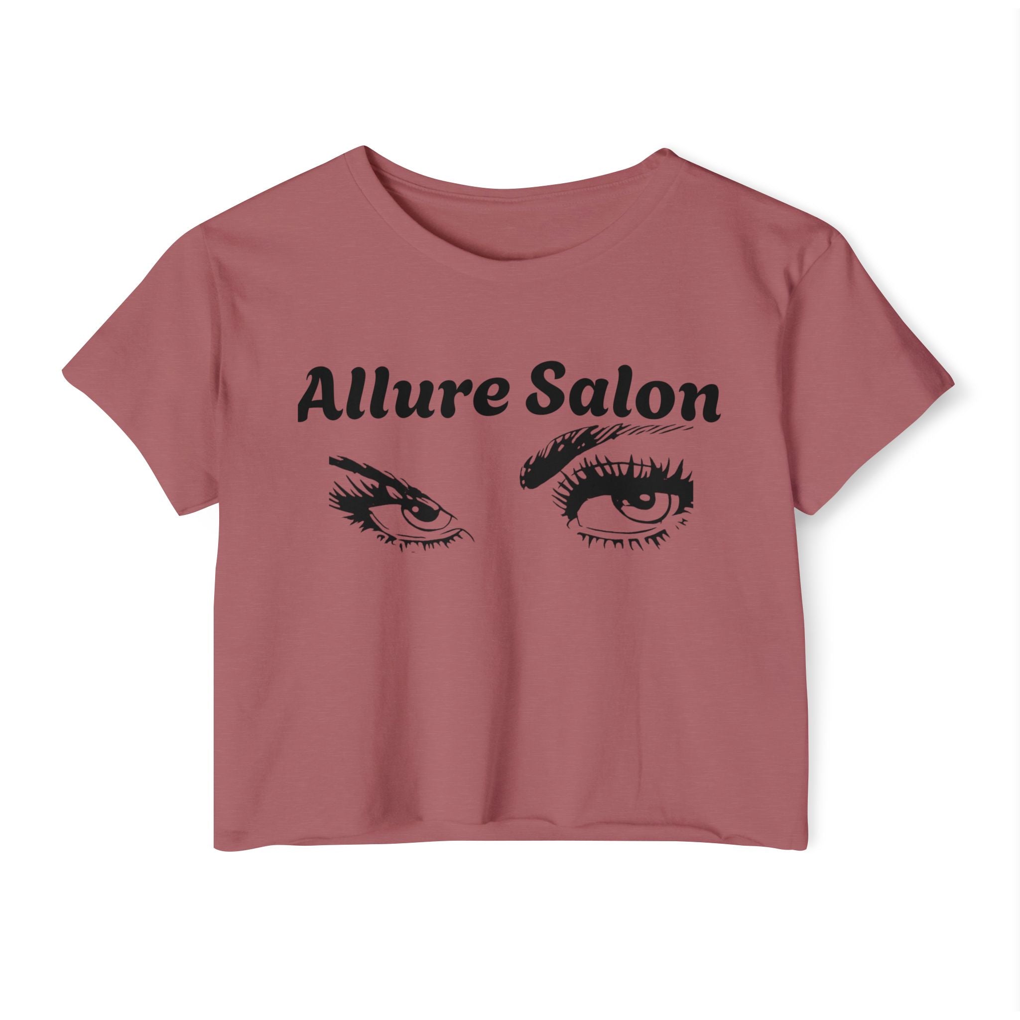 Allure Salon Crop Top — Women's Eye Graphic Festival Tee