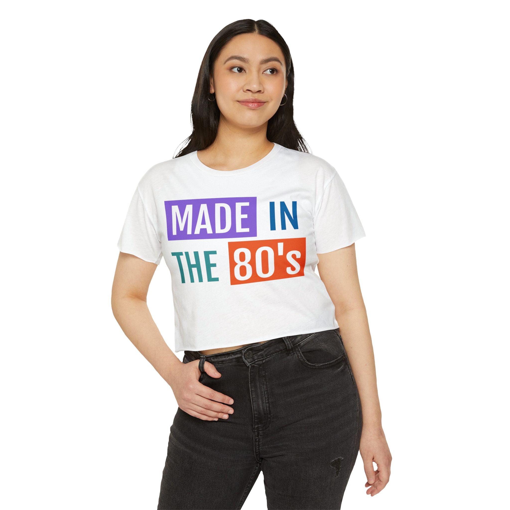 Made in the 80's Crop Top — Women's Retro Festival Tee