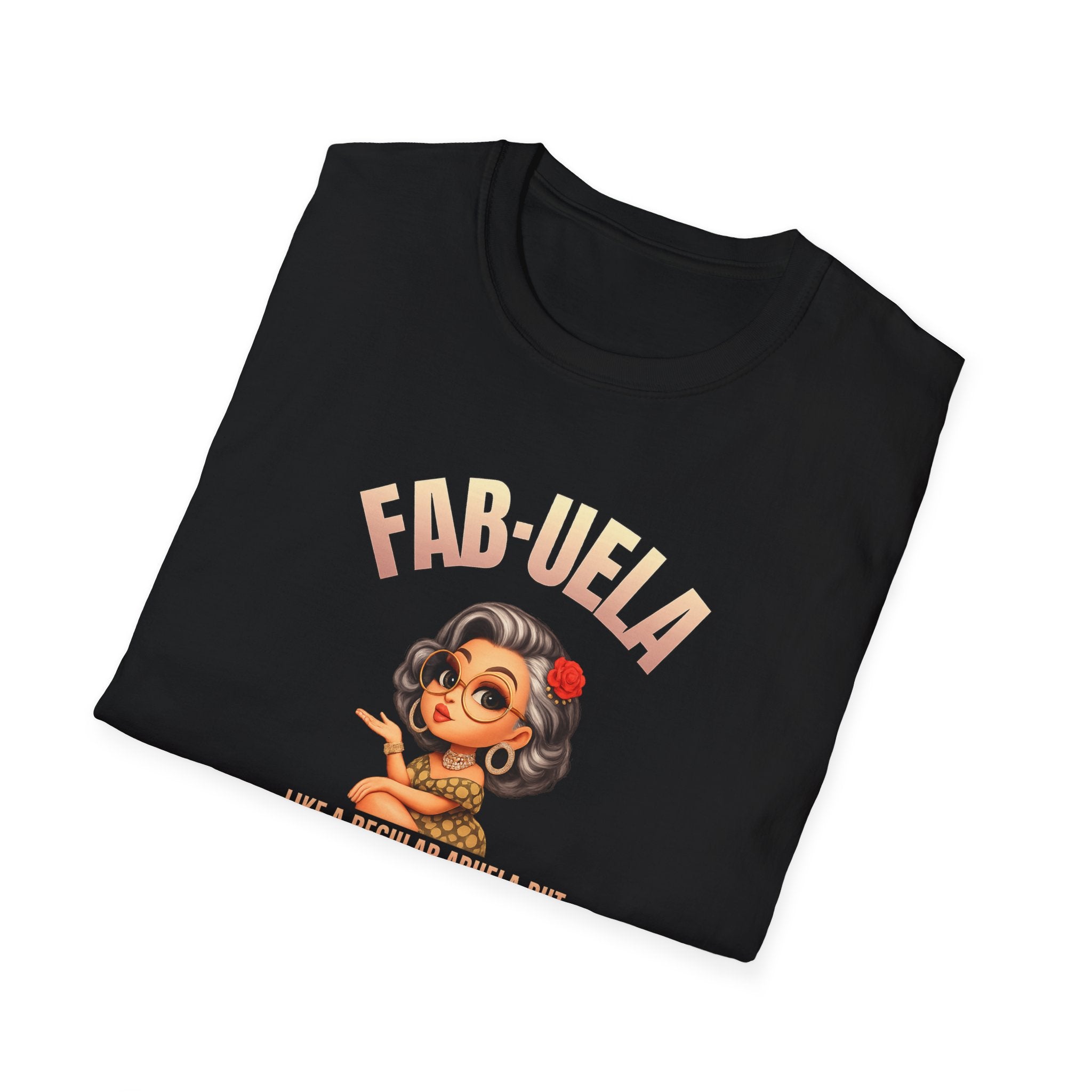 Fab-uela T-Shirt — Retro Grandma Graphic Tee ("Fab-uela: Like a Regular Grandma but More Fabulous")