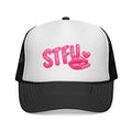STFU Kiss Trucker Cap - Pink Lip Graphic Mesh Hat