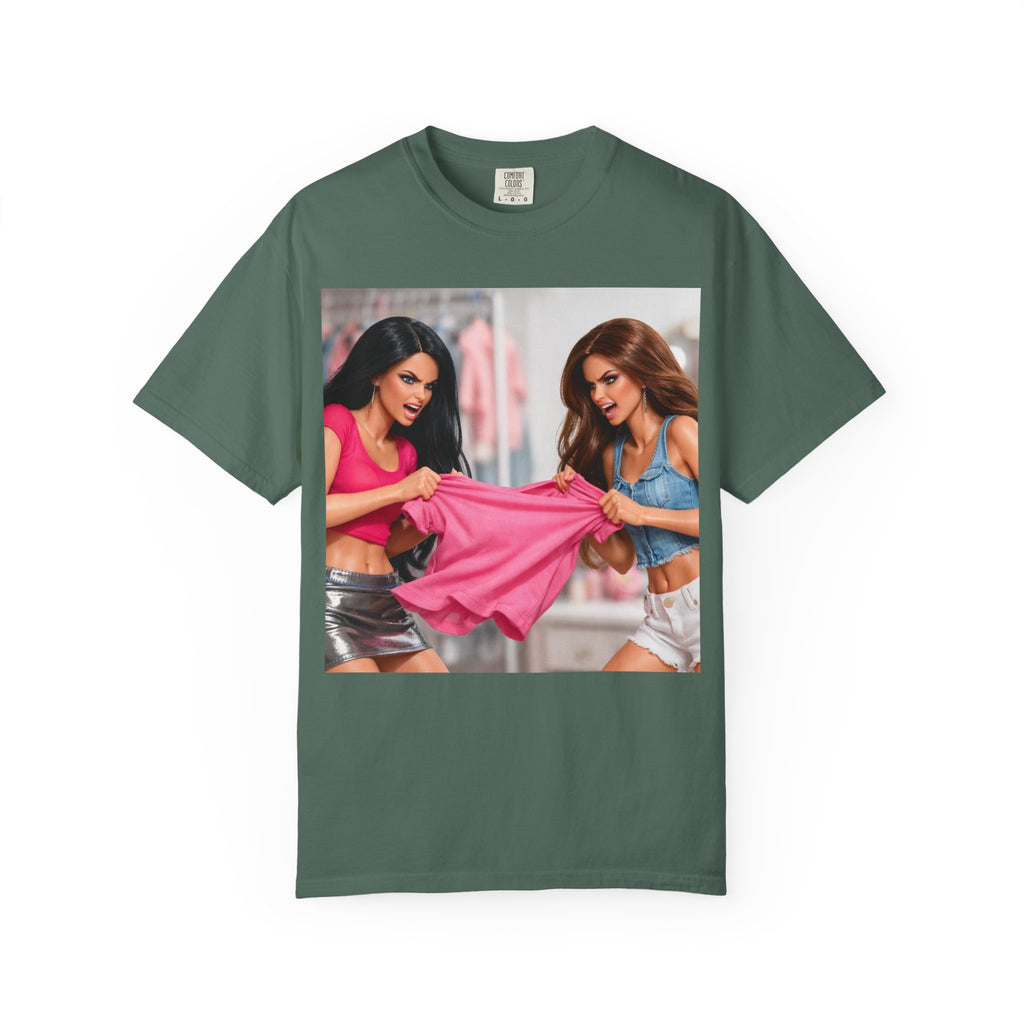 Doll Diva Tug of War— Pink Fashion Fight Graphic T-Shirt