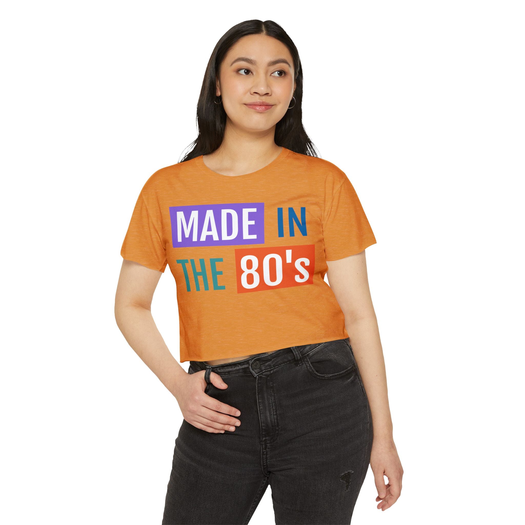 Made in the 80's Crop Top — Women's Retro Festival Tee