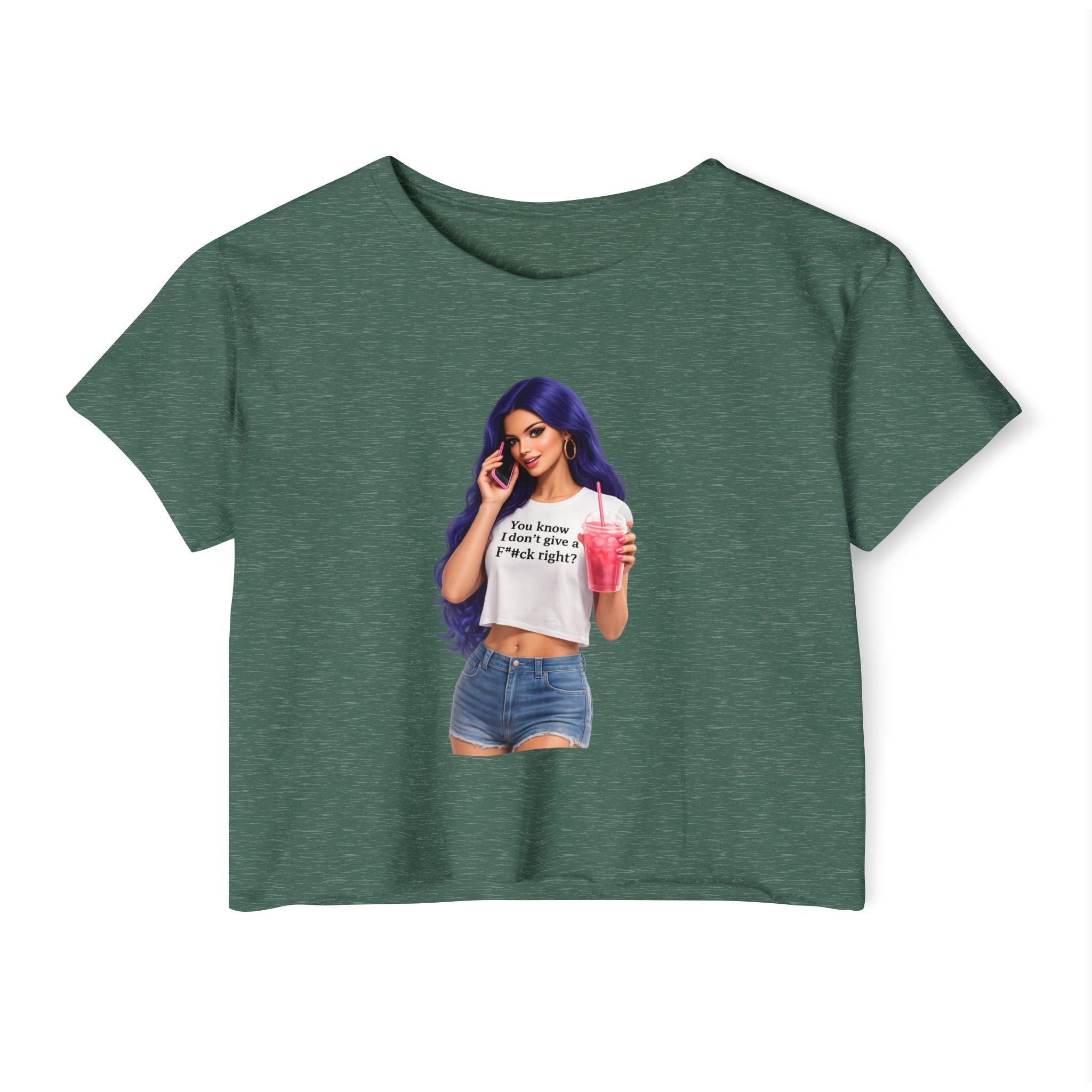 Festival Crop Top — Retro Pop Doll Graphic Crop for Women (Limited Edition)