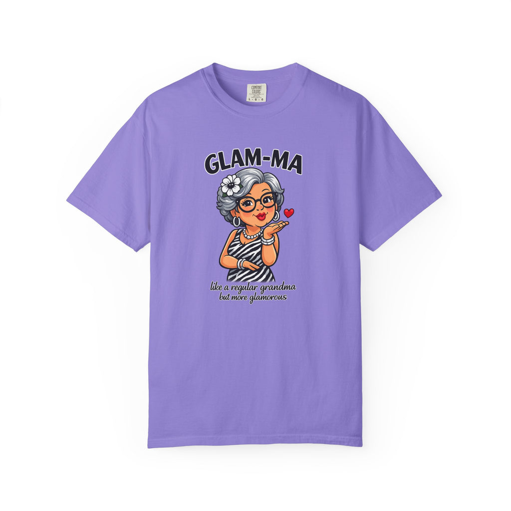 Glam-Ma T-Shirt — Cute Grandma Graphic Tee (“Glam-Ma: like a regular grandma but more glamorous”)