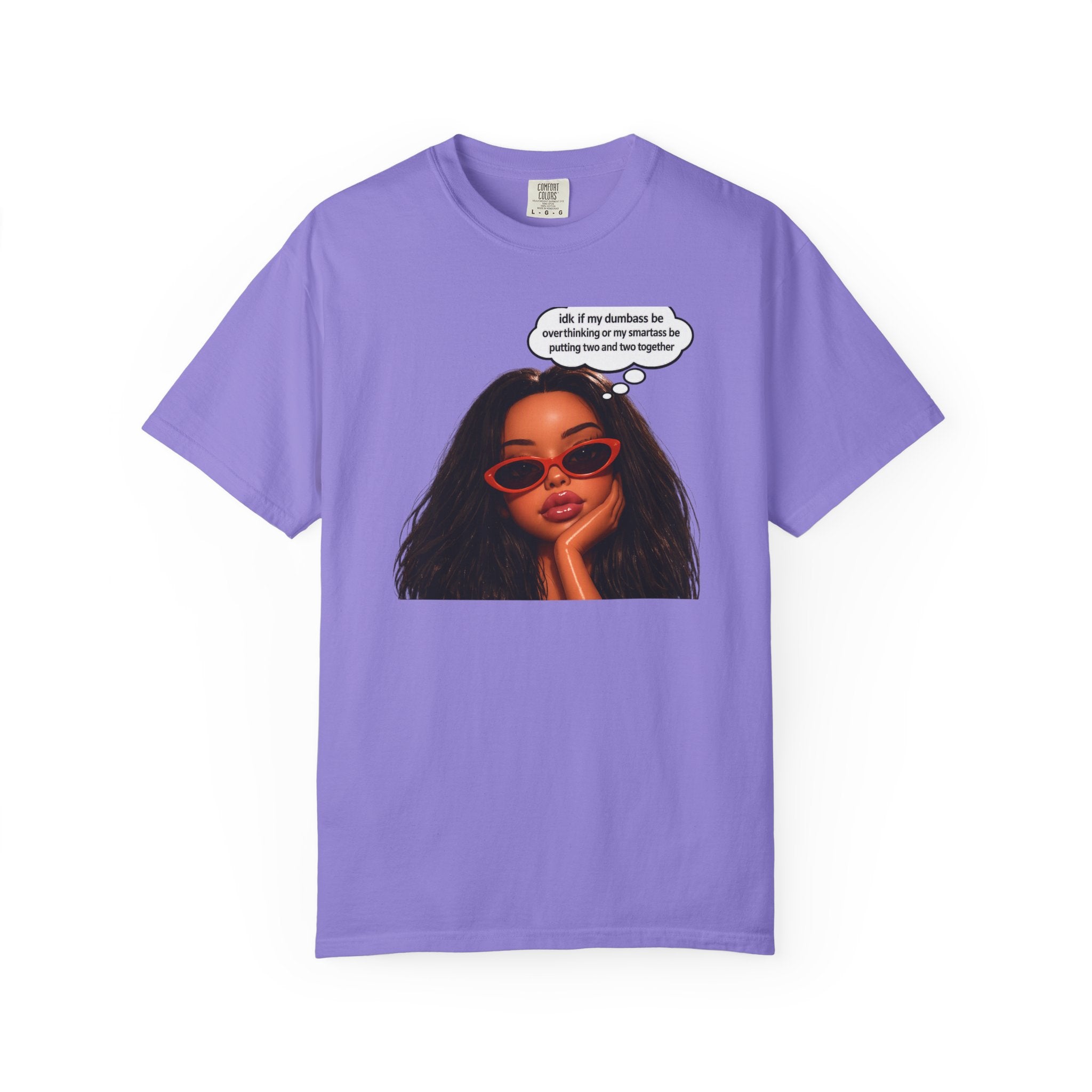 Relaxed Vibes T-Shirt — "If my darkness be something to my creator" Illustrated Woman Graphic Tee