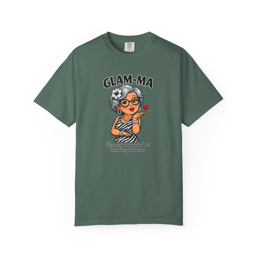 Glam-Ma T-Shirt — Cute Grandma Graphic Tee (“Glam-Ma: like a regular grandma but more glamorous”)