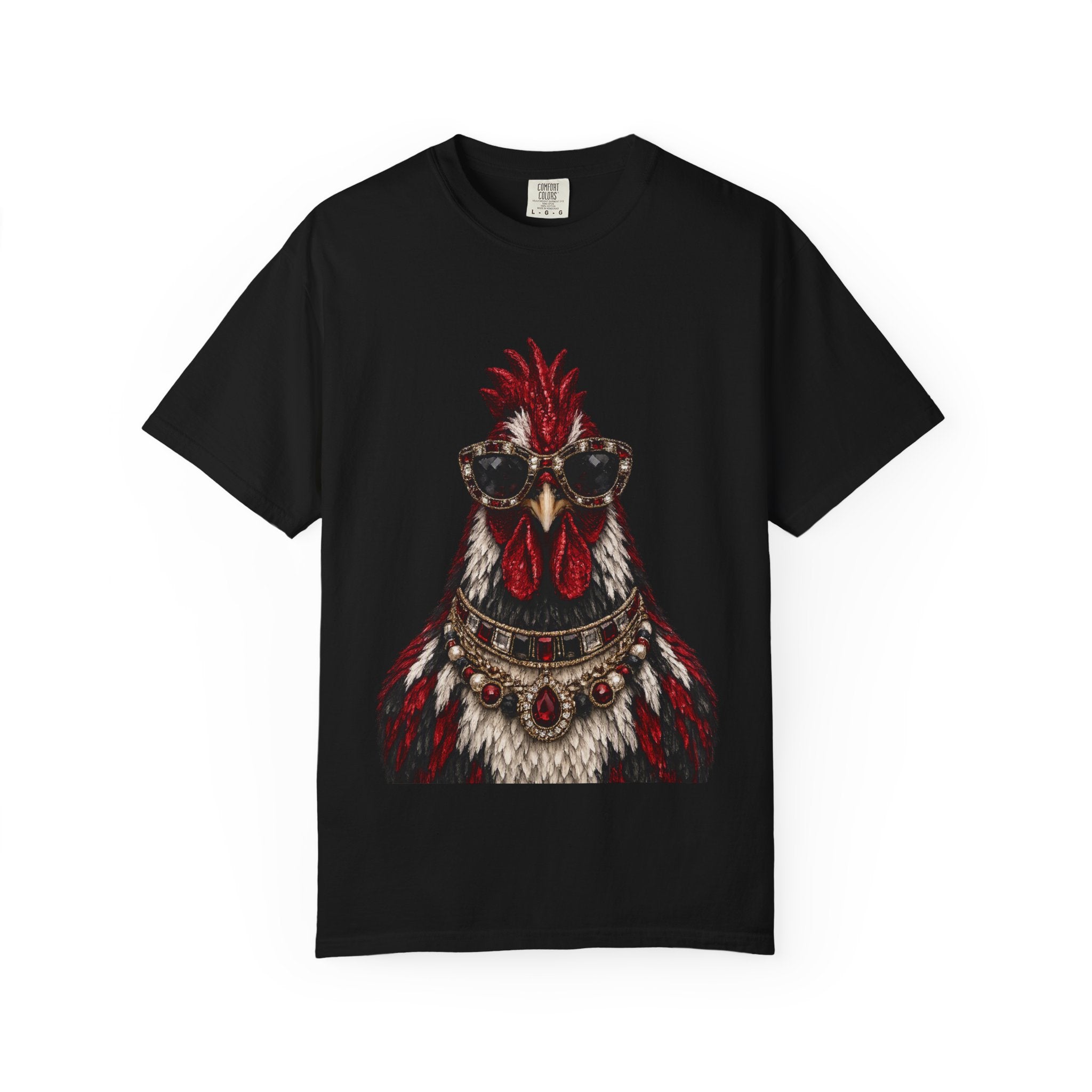 Rooster Portrait T-Shirt — Boho Tribal Rooster Graphic Tee
