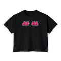 Ah Ha Graphic Tee – Women's Boxy Tee with Pink Lip Back Accent