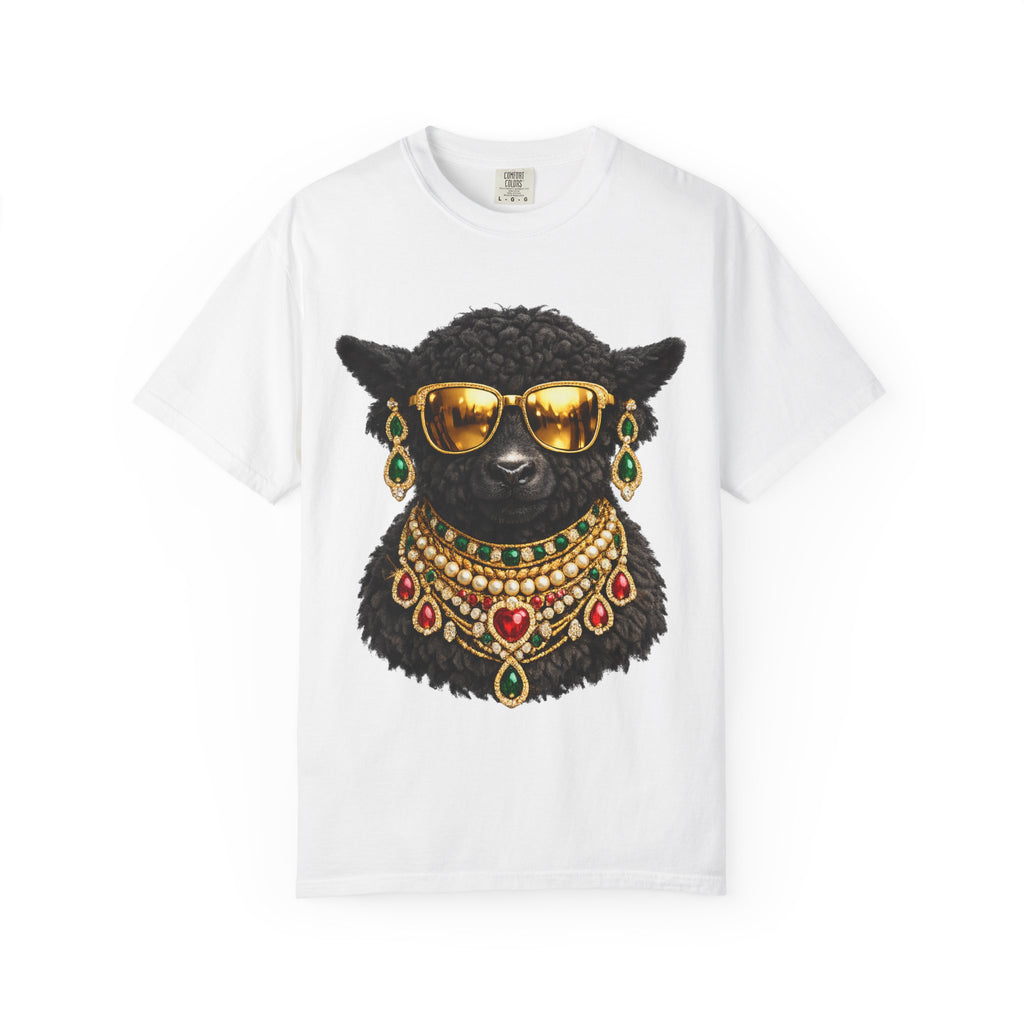 Jeweled Black Cat in Sunglasses T-Shirt