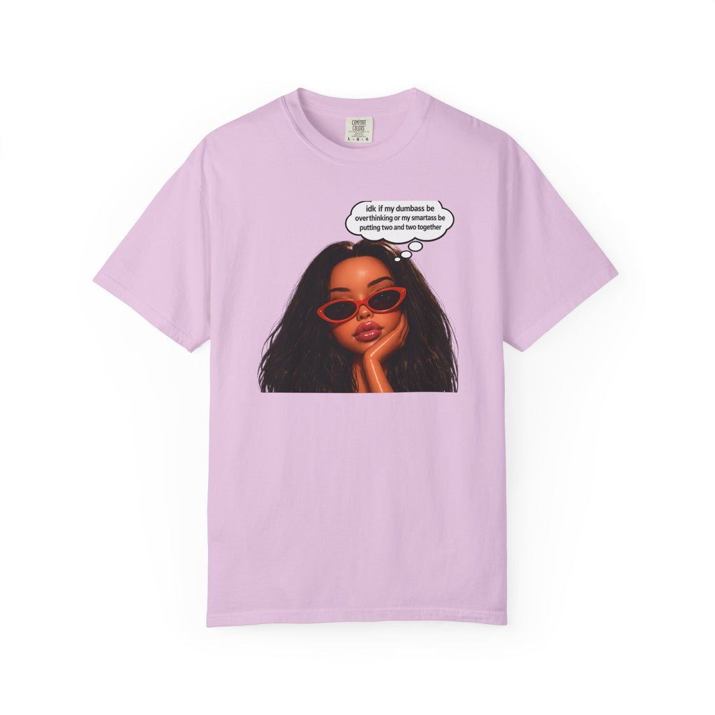 Relaxed Vibes T-Shirt — "If my darkness be something to my creator" Illustrated Woman Graphic Tee