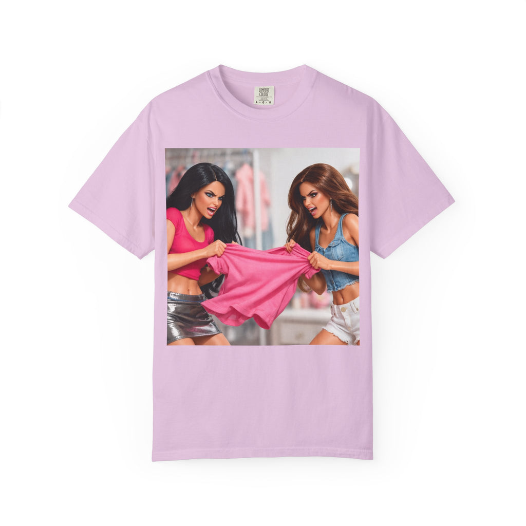 Doll Diva Tug of War— Pink Fashion Fight Graphic T-Shirt