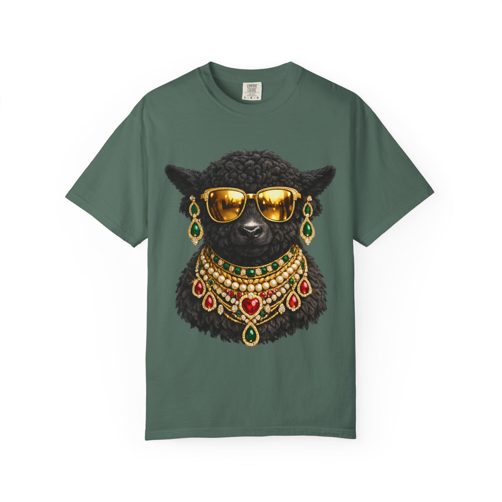 Jeweled Black Cat in Sunglasses T-Shirt