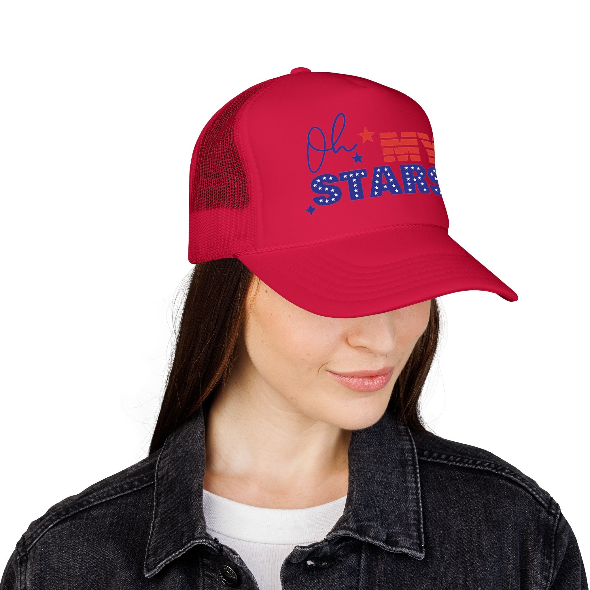 Oh My Stars Trucker Hat – Patriotic 4th of July Foam Cap