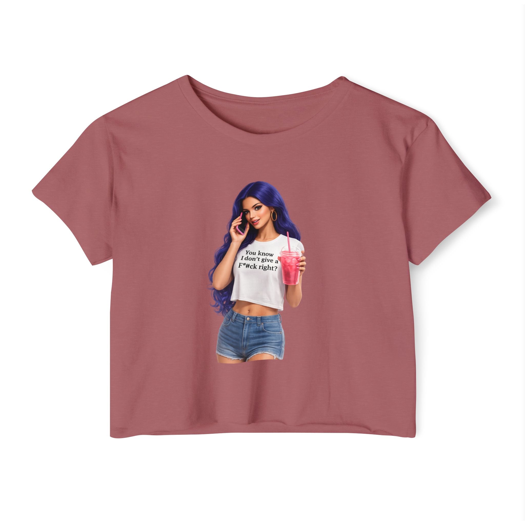 Festival Crop Top — Retro Pop Doll Graphic Crop for Women (Limited Edition)