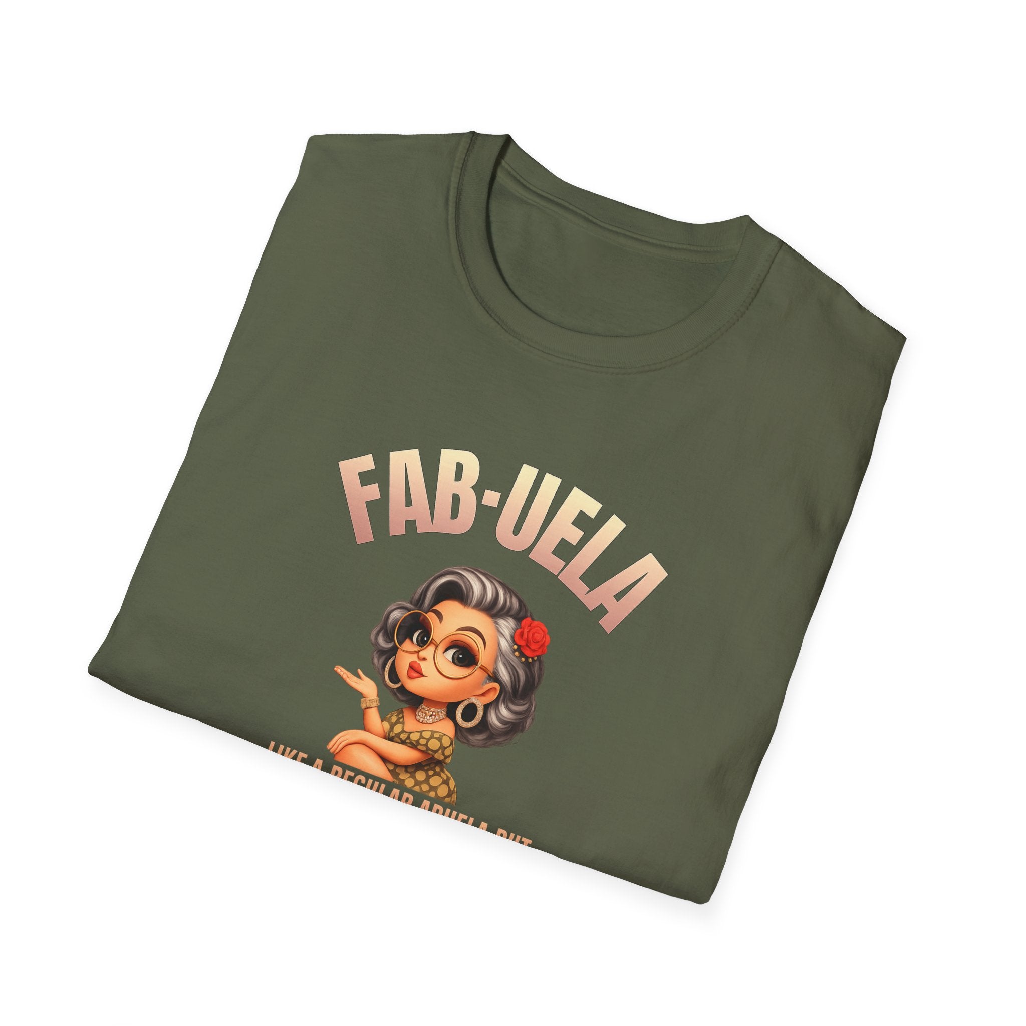 Fab-uela T-Shirt — Retro Grandma Graphic Tee ("Fab-uela: Like a Regular Grandma but More Fabulous")