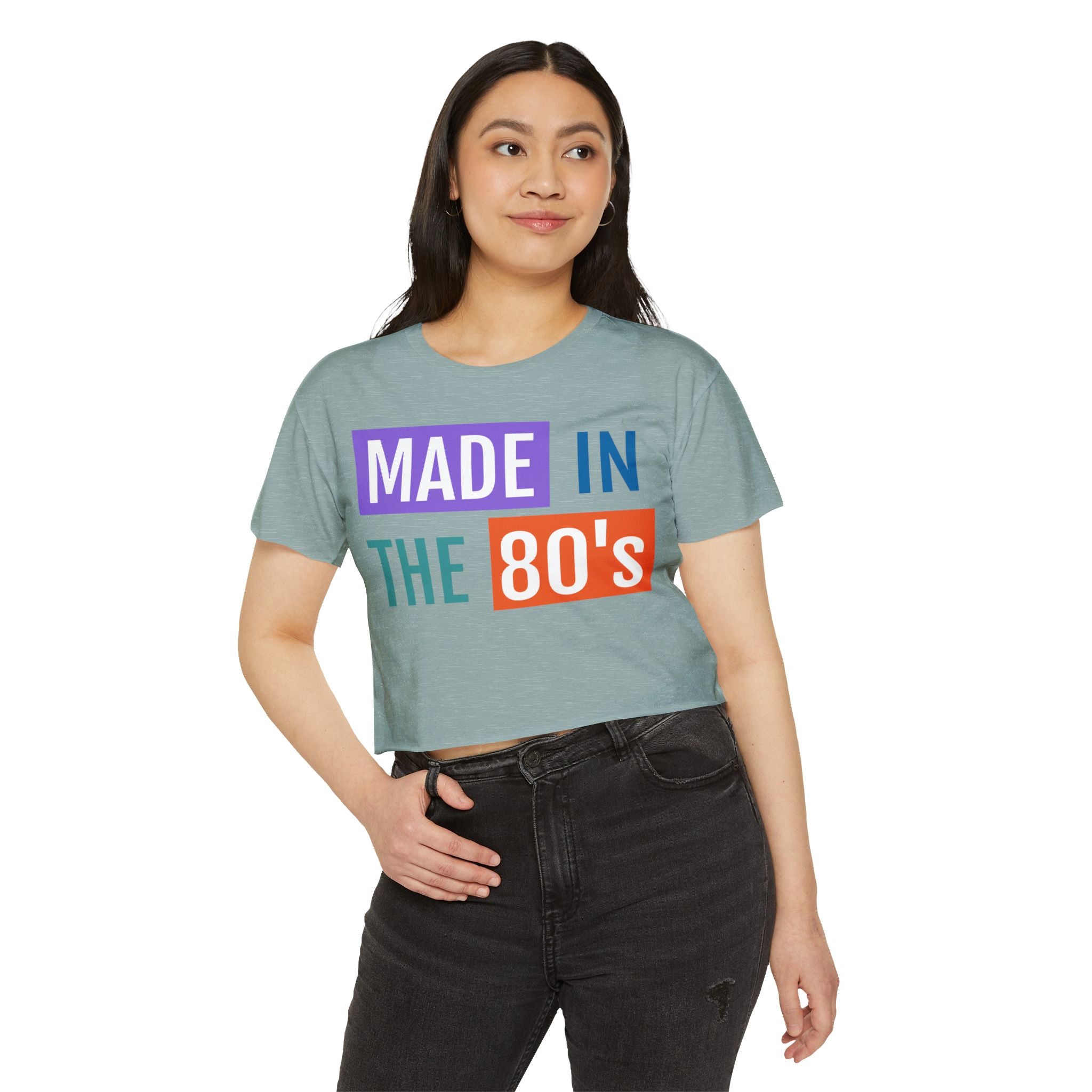 Made in the 80's Crop Top — Women's Retro Festival Tee