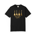 Let's Ride Ladies T-Shirt — Vintage Gold Riding Crop Equestrian Tee