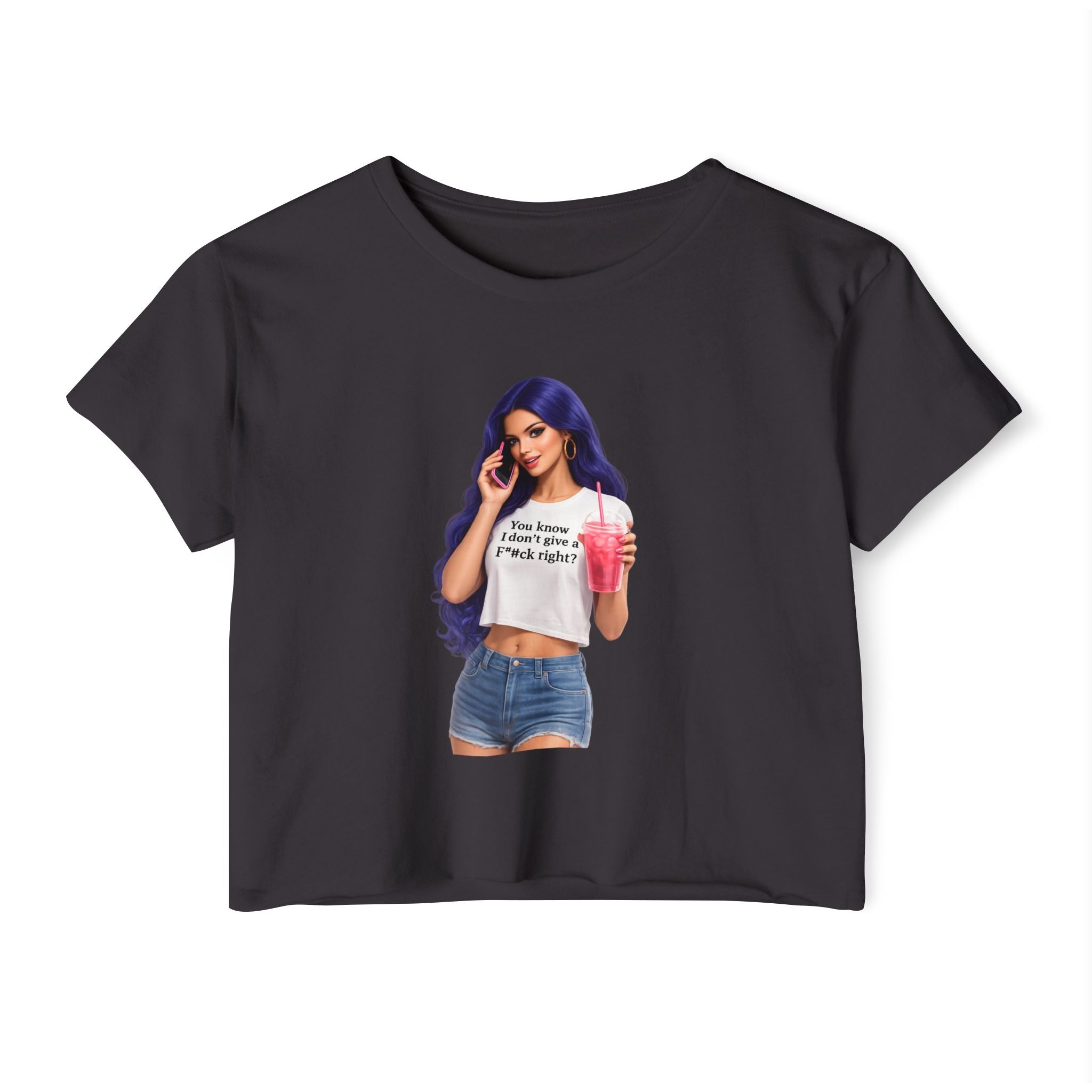 Festival Crop Top — Retro Pop Doll Graphic Crop for Women (Limited Edition)