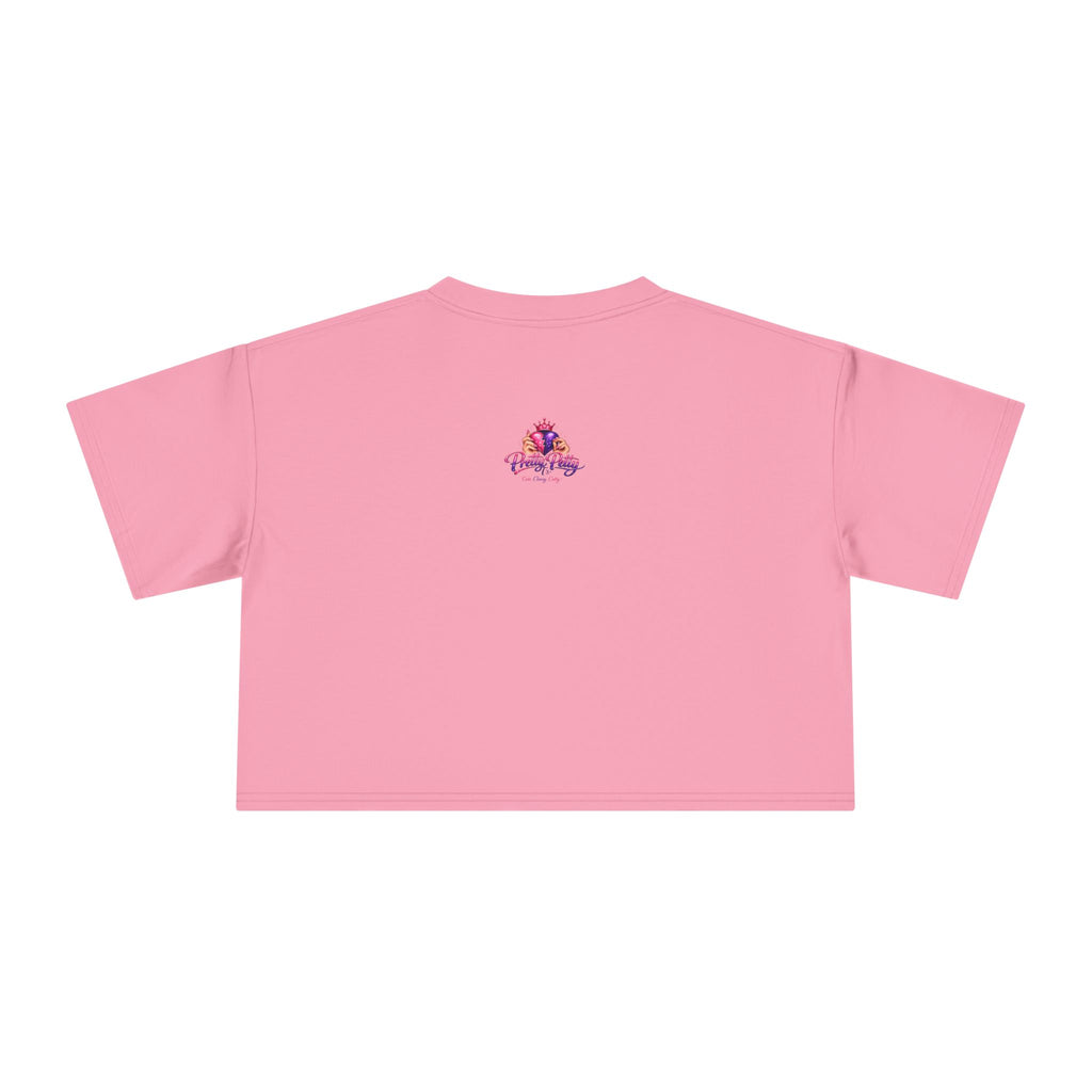Women's Hamsa Hand Crop Tee – Pink Evil Eye Protection
