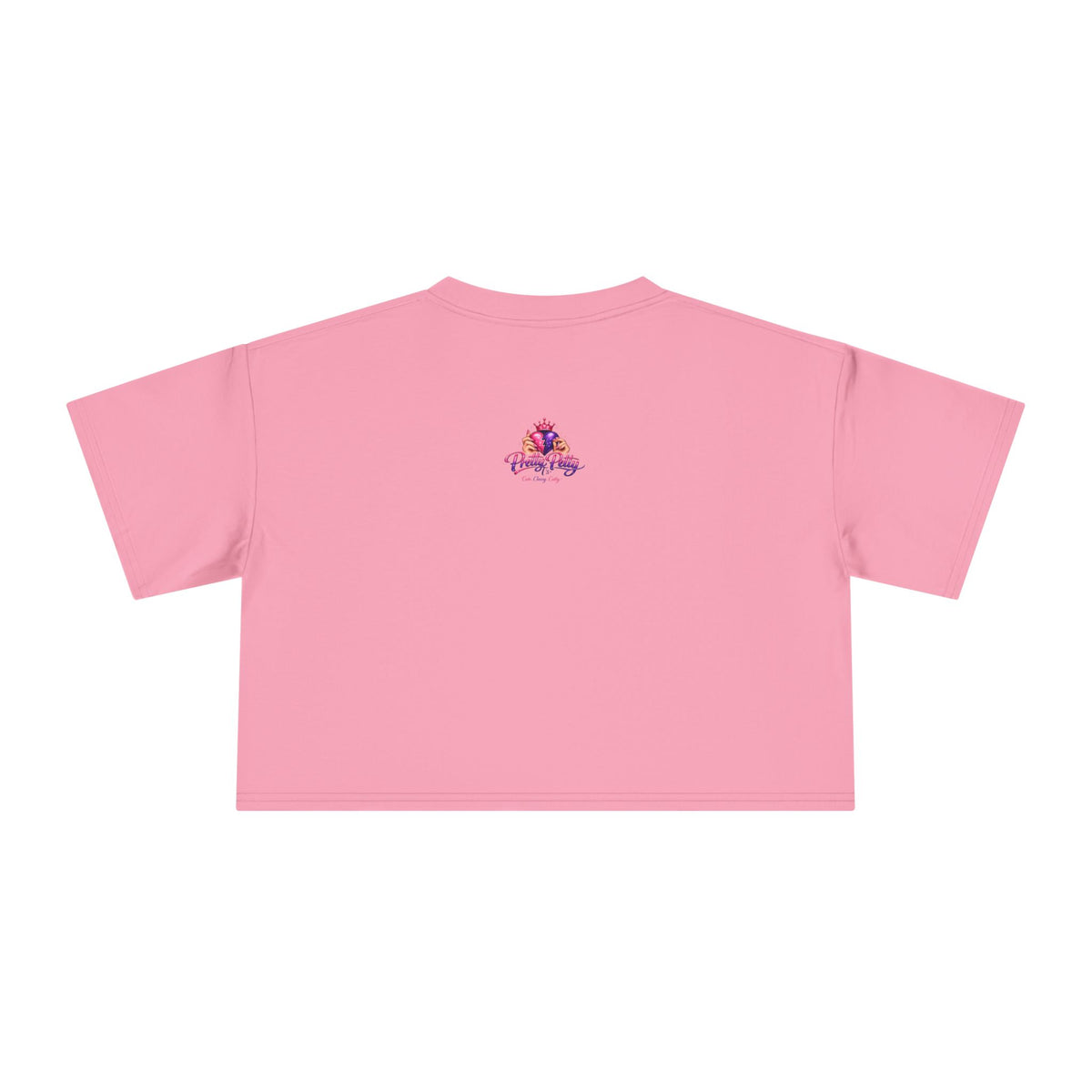 Women's Hamsa Hand Crop Tee – Pink Evil Eye Protection