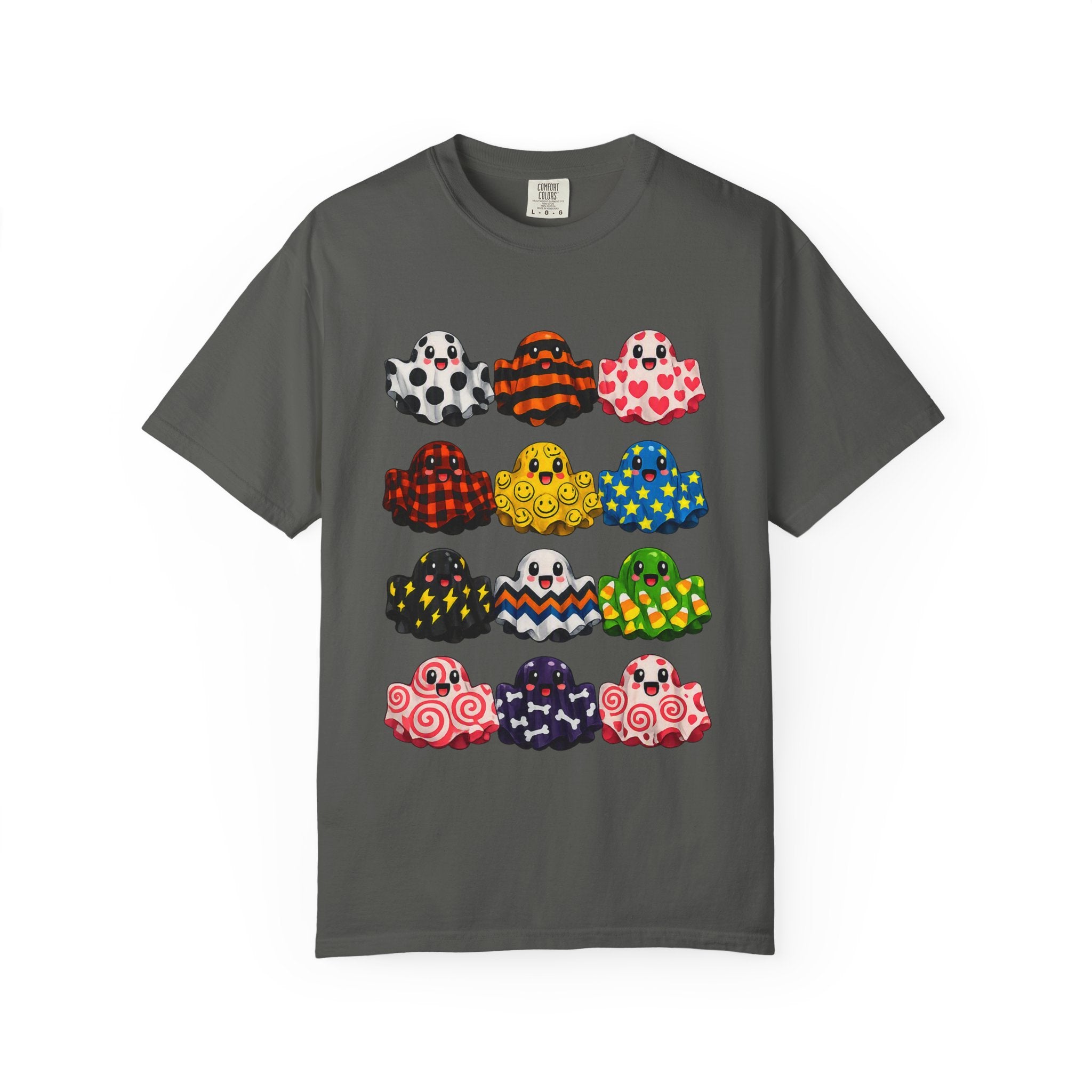 Colorful Patterned Ghosts T‑Shirt