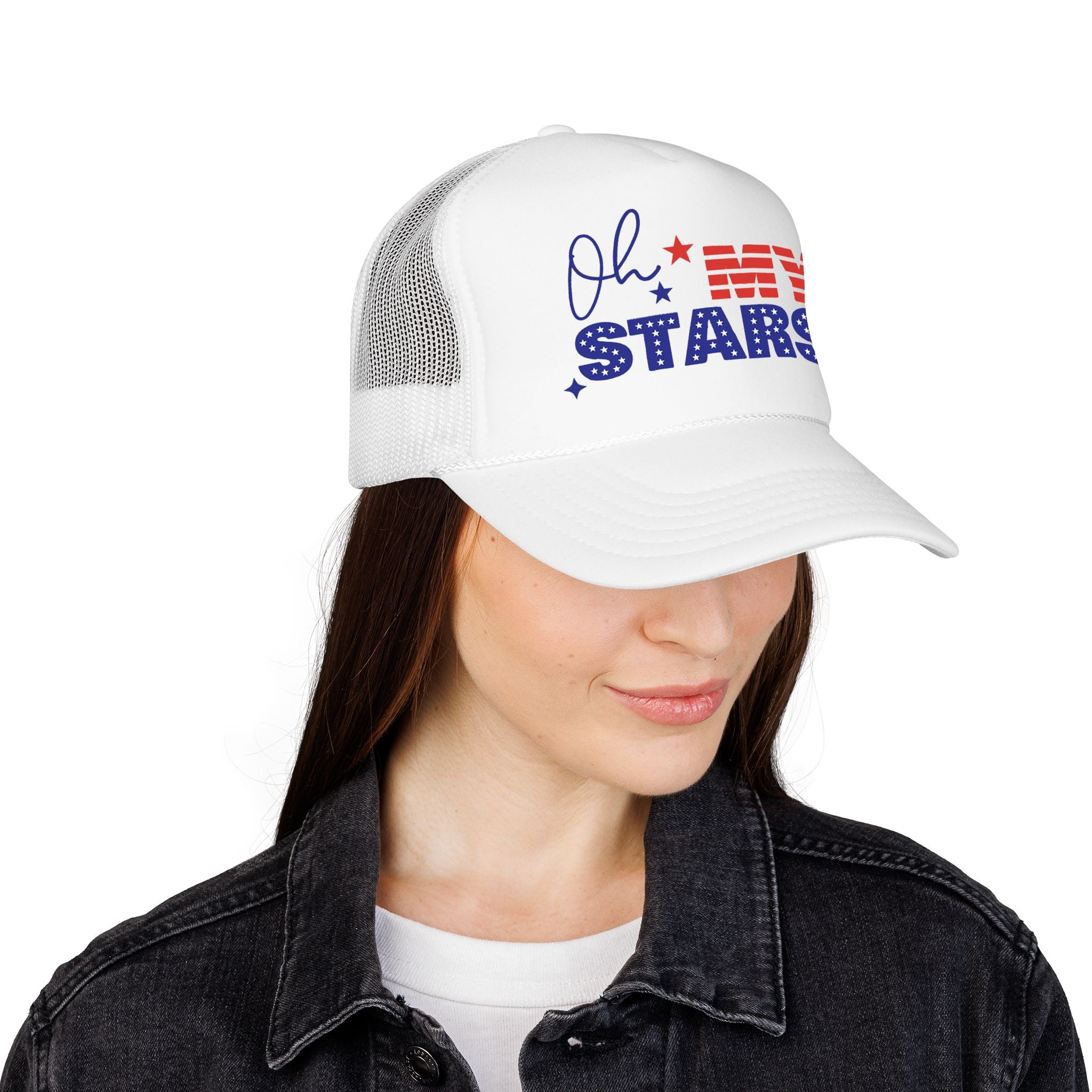 Oh My Stars Trucker Hat – Patriotic 4th of July Foam Cap