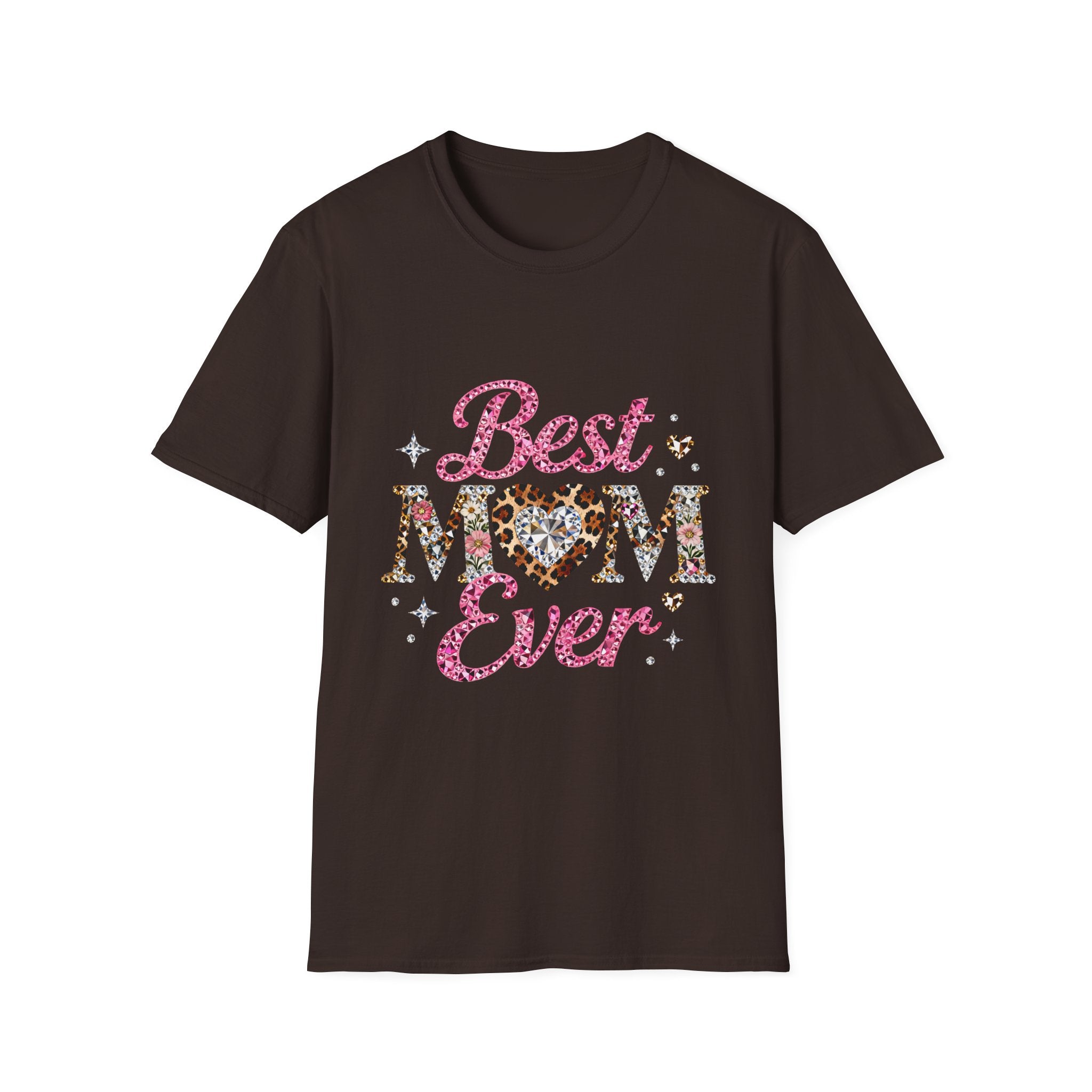 Best Mom Ever T-Shirt — Leopard Heart Mother's Day Tee