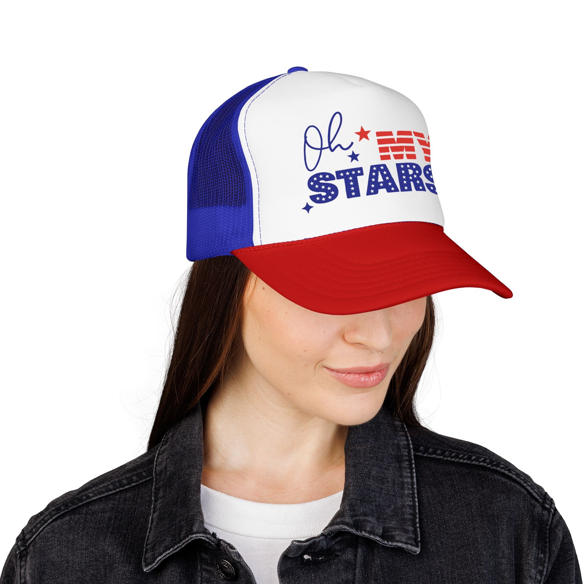 Oh My Stars Trucker Hat – Patriotic 4th of July Foam Cap