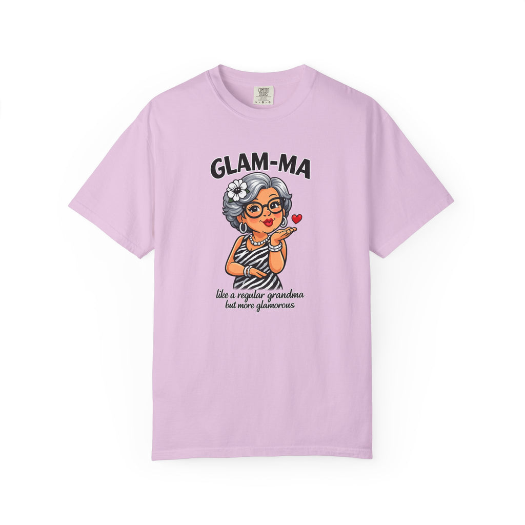 Glam-Ma T-Shirt — Cute Grandma Graphic Tee (“Glam-Ma: like a regular grandma but more glamorous”)