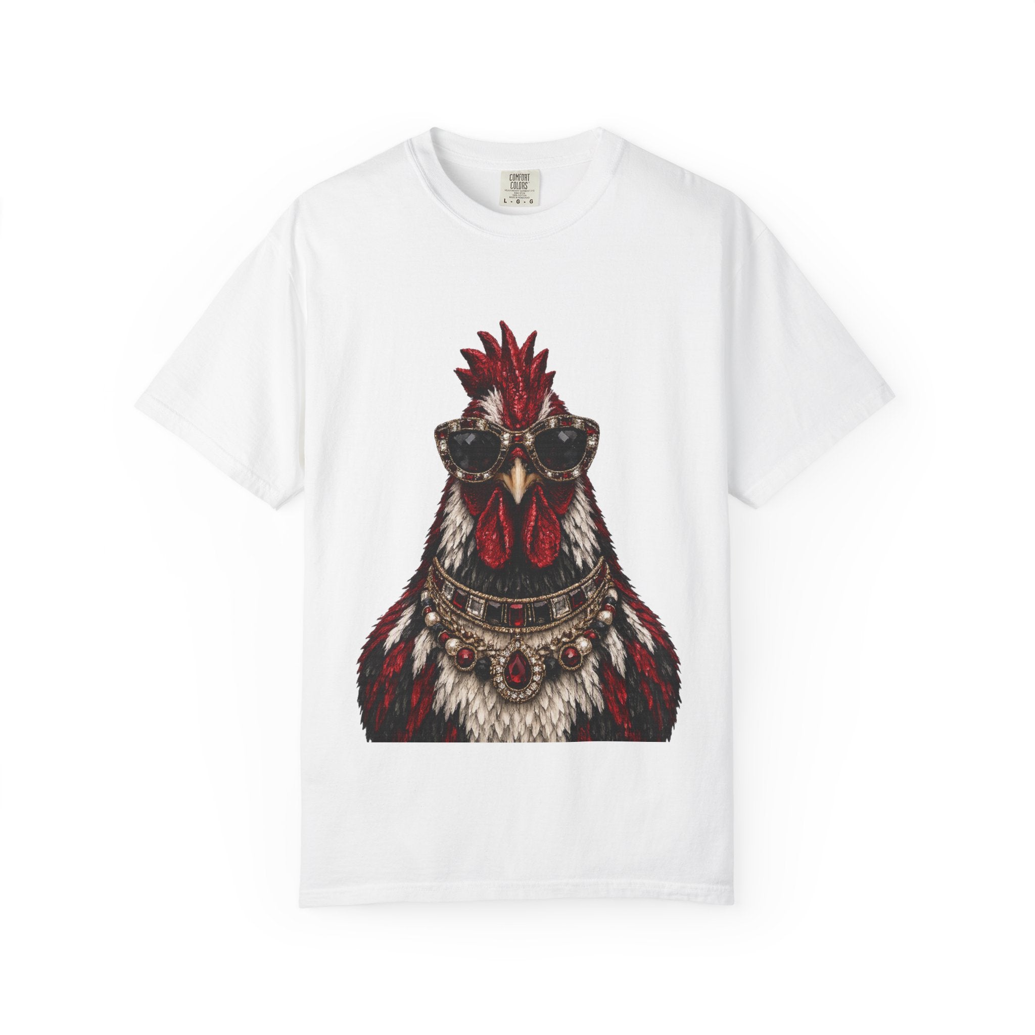 Rooster Portrait T-Shirt — Boho Tribal Rooster Graphic Tee