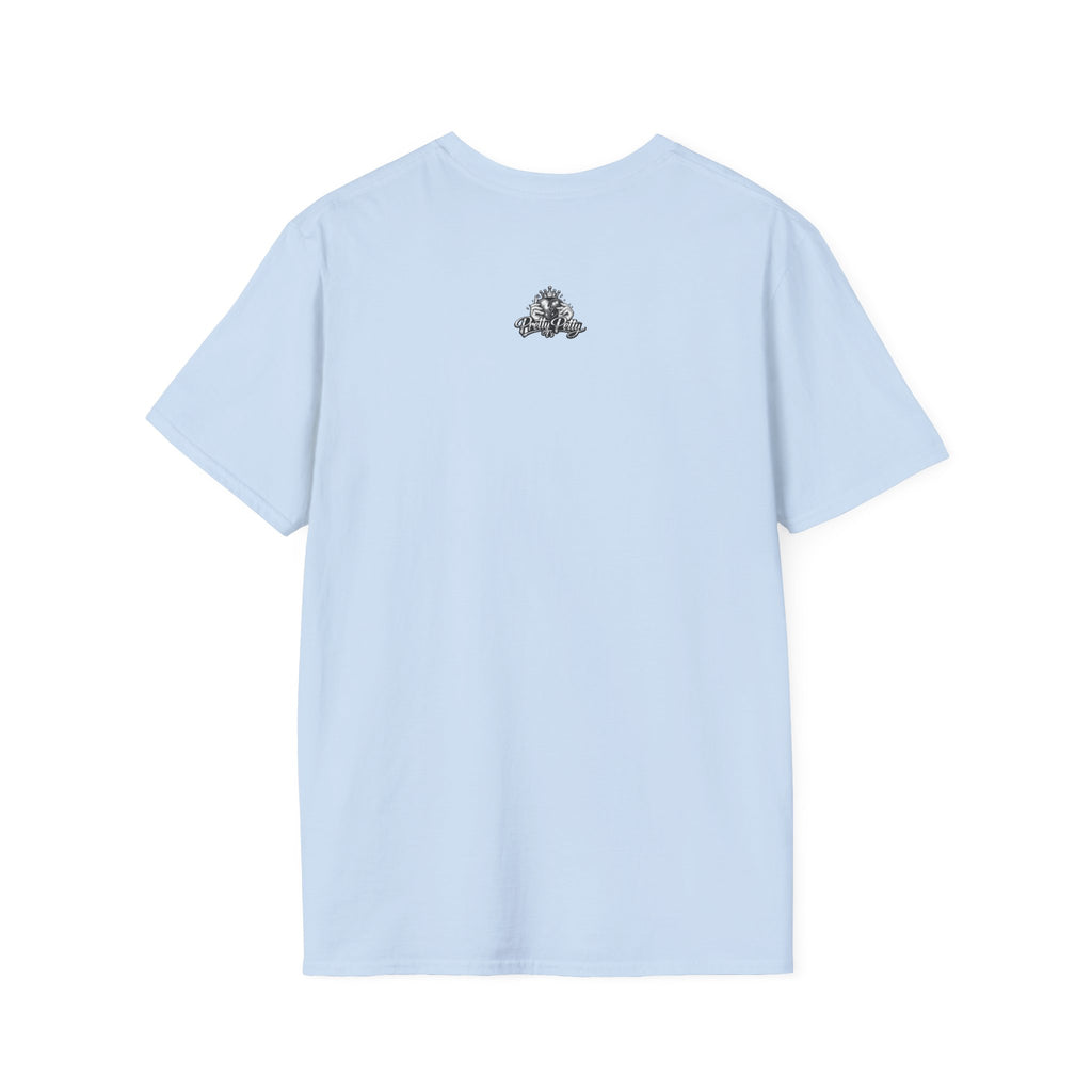 Upside Down Script T-Shirt — "I Mean What I Say" Minimal Front/Back Design