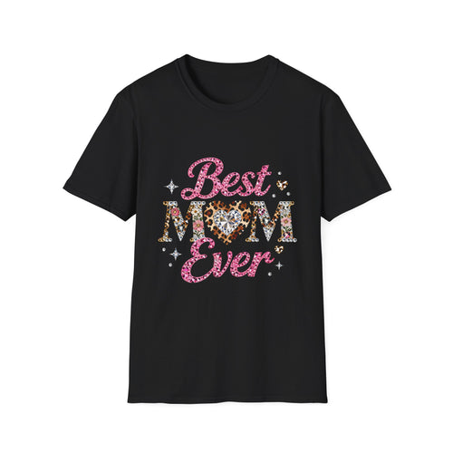 Best Mom Ever T-Shirt — Leopard Heart Mother's Day Tee
