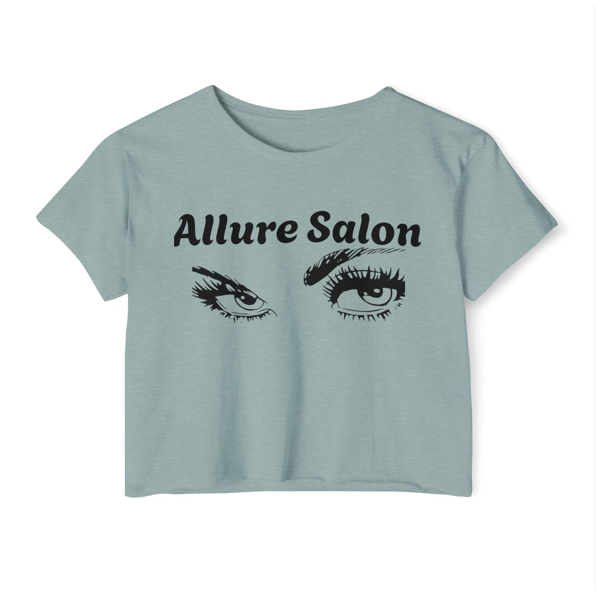 Allure Salon Crop Top — Women's Eye Graphic Festival Tee