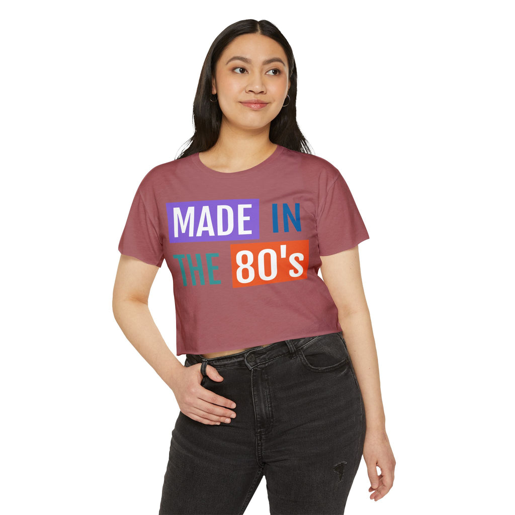 Made in the 80's Crop Top — Women's Retro Festival Tee