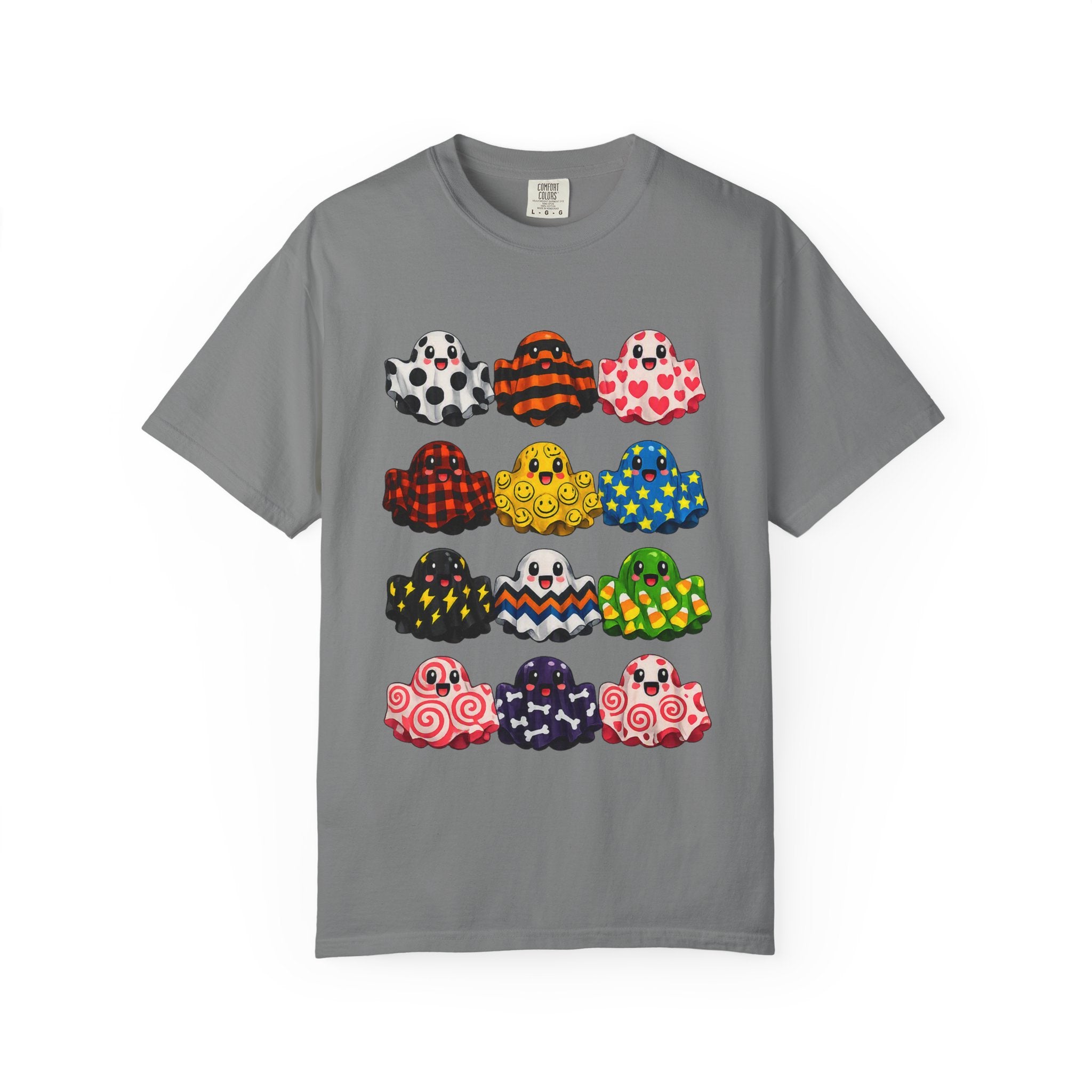 Colorful Patterned Ghosts T‑Shirt