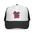 Trucker Hat — "Single, Petty & Paid" Retro Script Cap