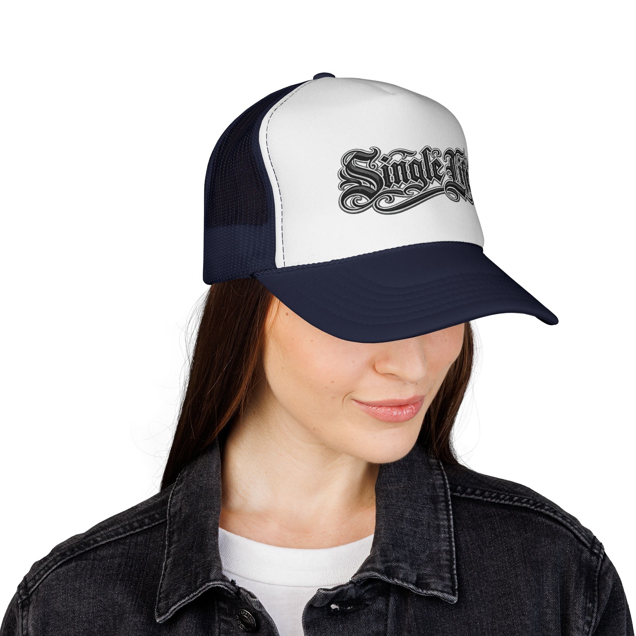 Trucker Cap — 'Single Life' Vintage Script Mesh Hat