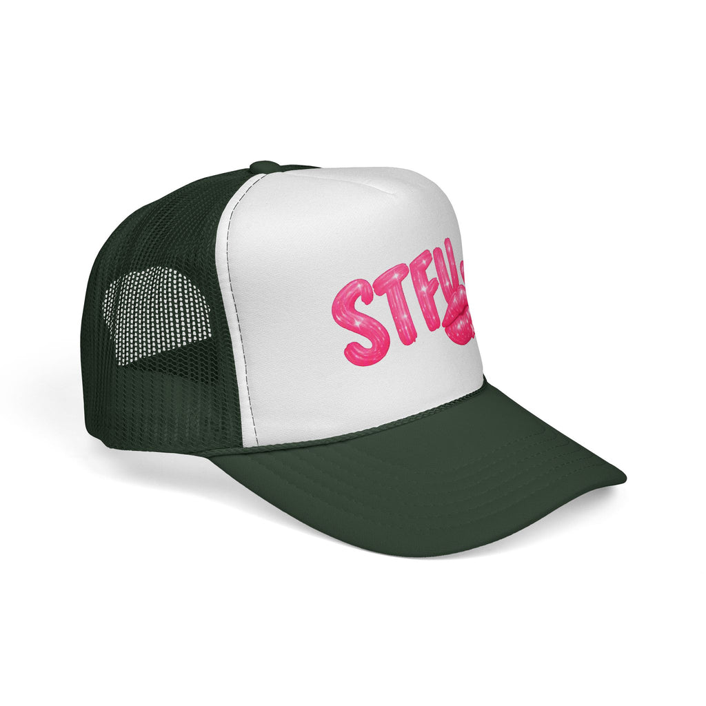 STFU Kiss Trucker Cap - Pink Lip Graphic Mesh Hat